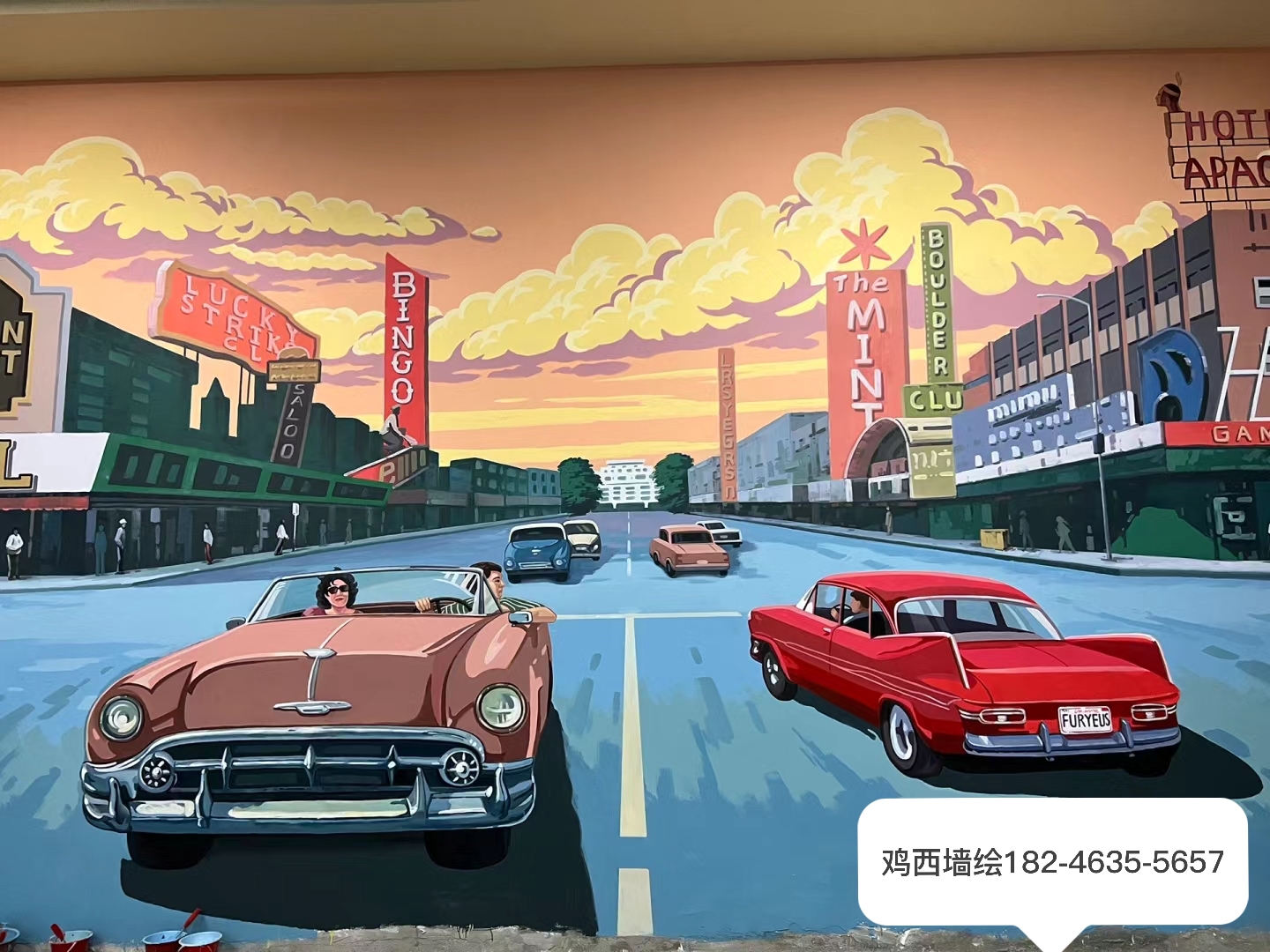 鸡西墙绘彩绘手绘墙画壁画