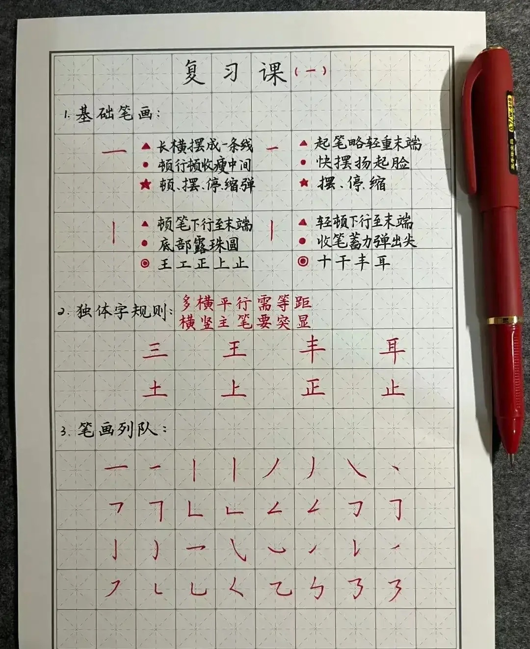 练字方法技巧口诀图片