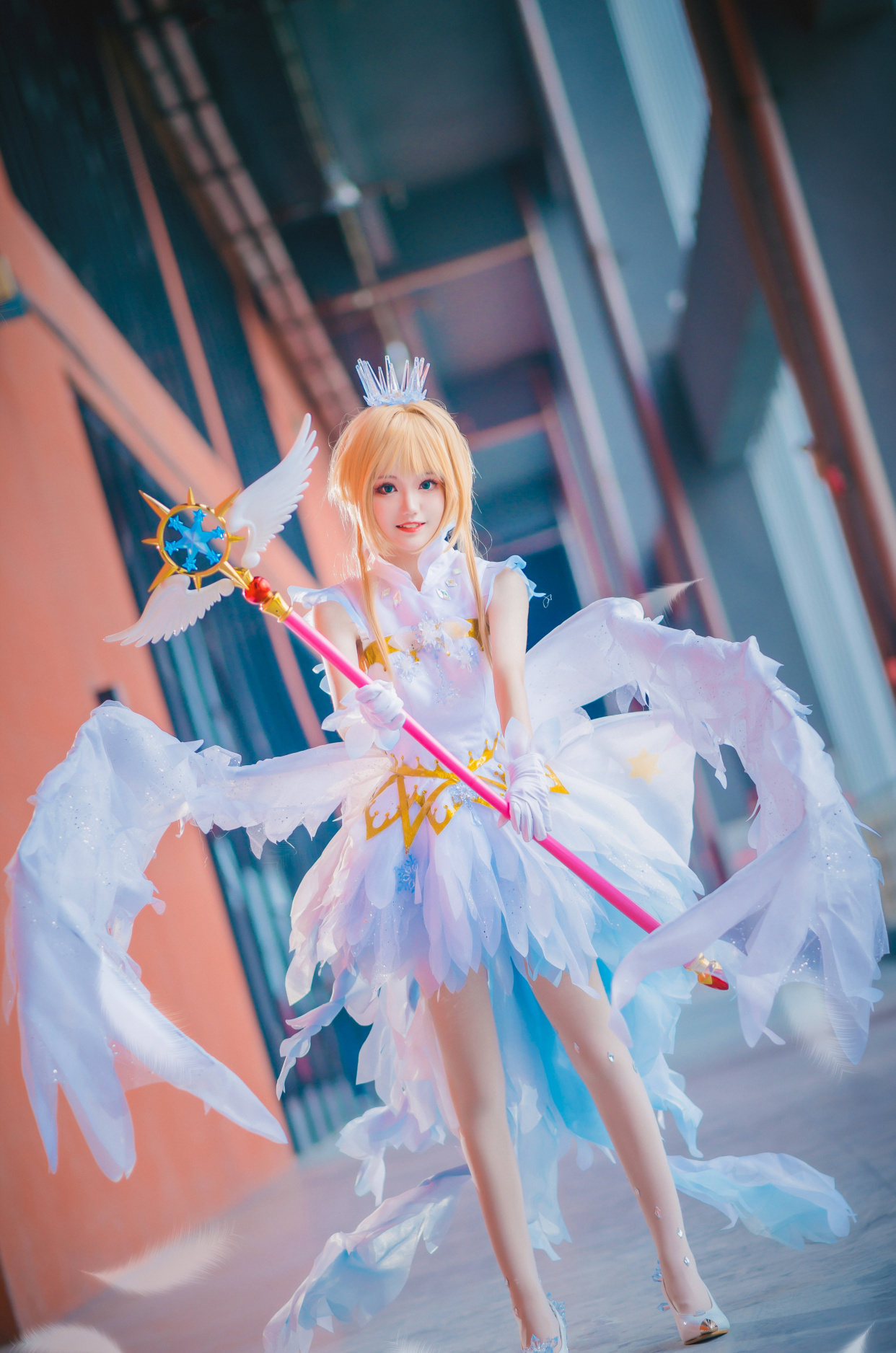 木之本樱cos,把你装扮的这么可爱,这件衣服也是知世帮你做的吗