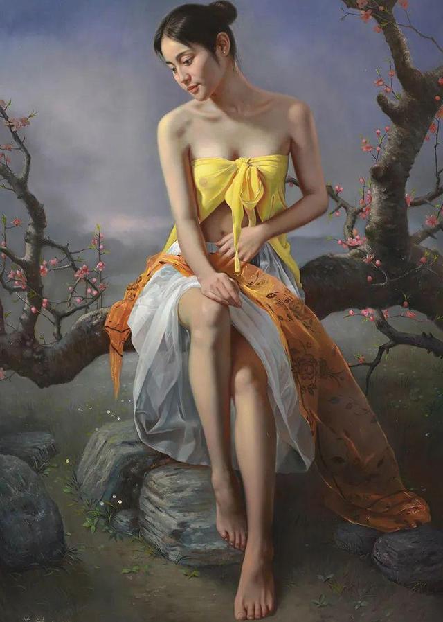 中国油画家笔下的少女,令人痴迷陶醉!