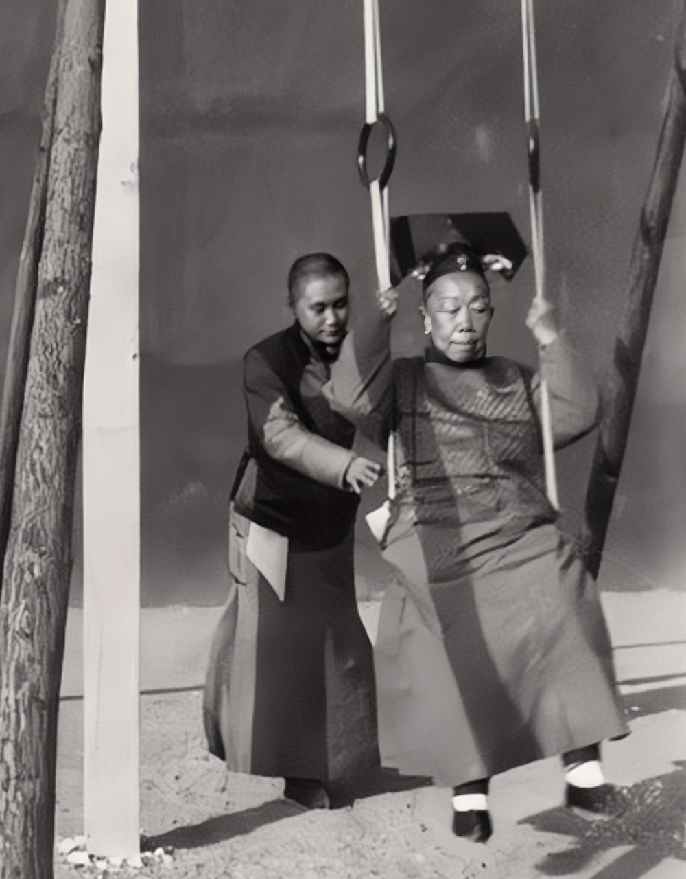 清朝母子的娱乐生活(那时候人身体真好)