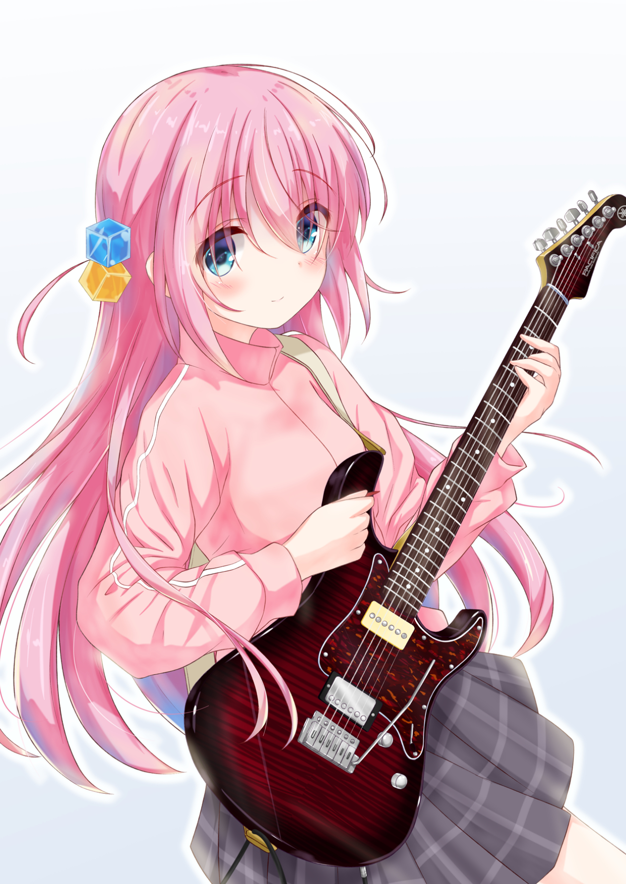 弹吉他的女孩插画特辑