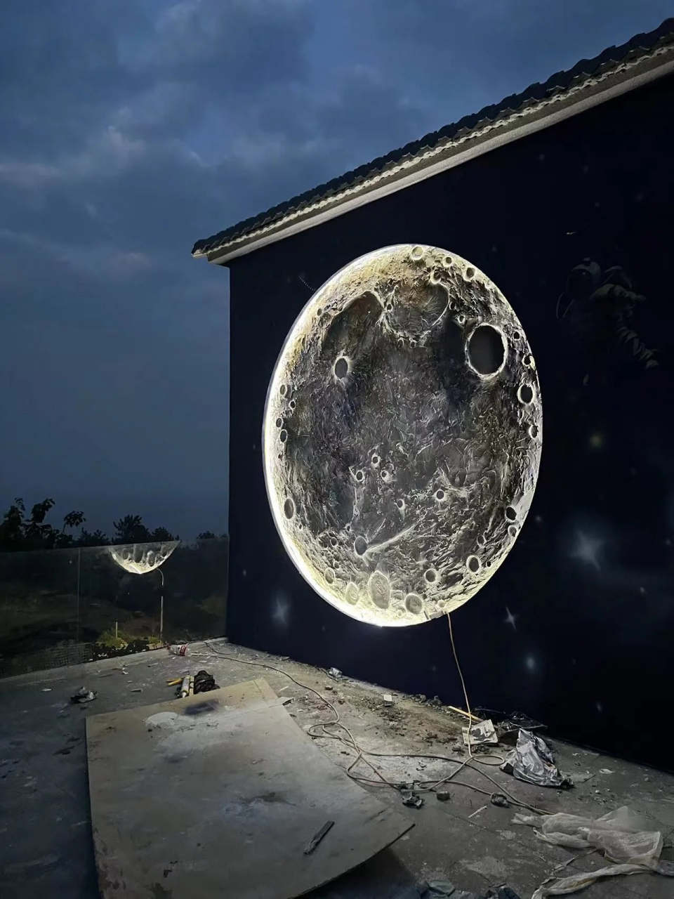 这个月球造型真的是太牛了,后期装修的时候安排上. #装修听我一句劝