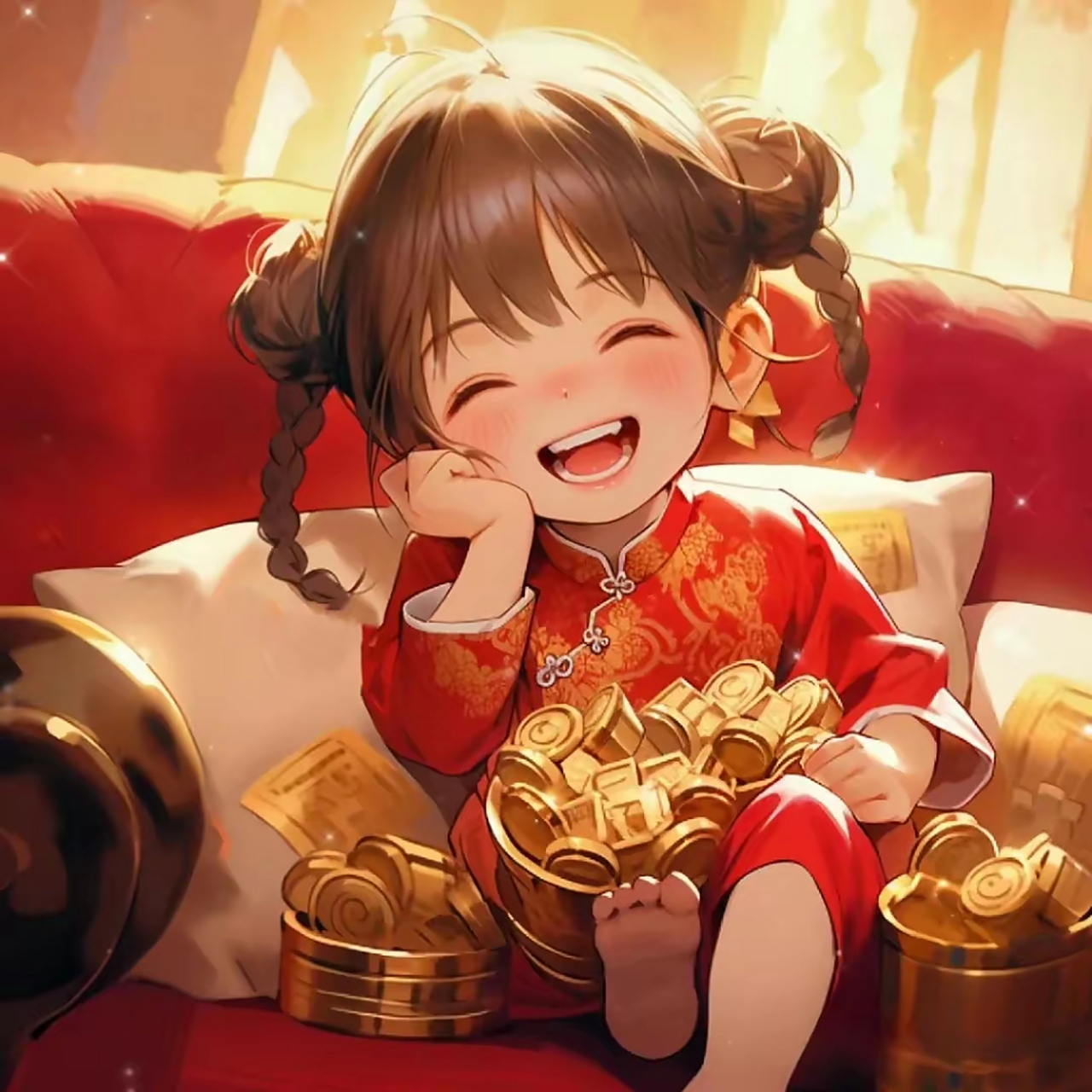 每个人都喜欢的招财头像,何以解忧,唯有暴富!#秋天生活图鉴