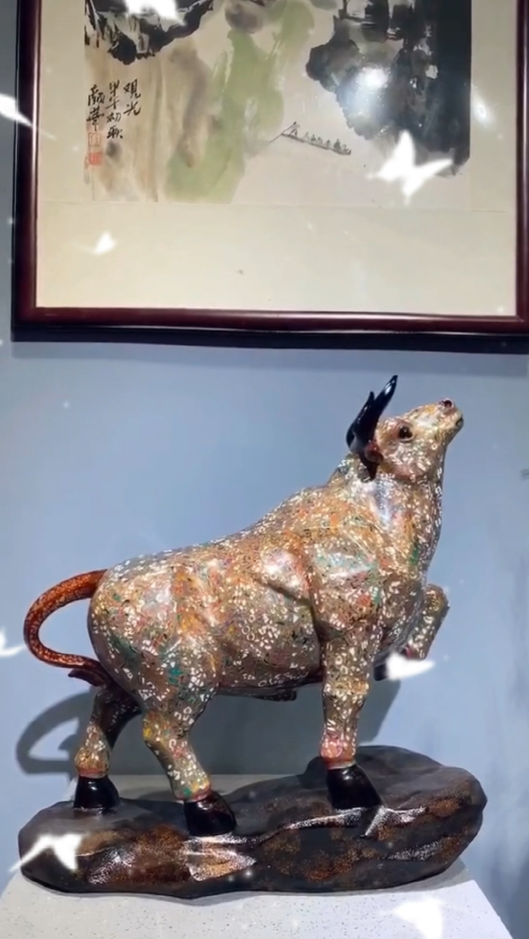 牛转乾坤牛运亨通非遗铜胎大漆艺术摆件规格长42宽19高45cm