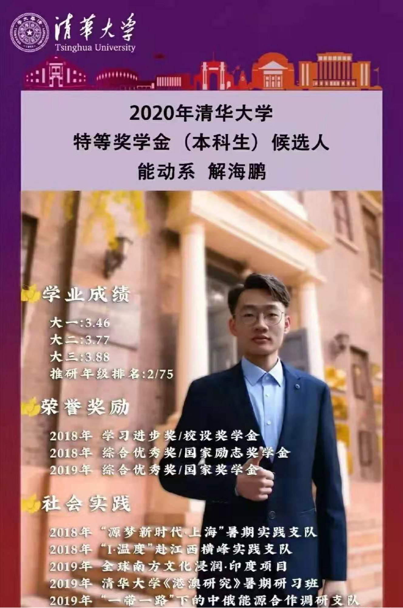 2020年清华大学特等奖候选人,看看别人家的孩子