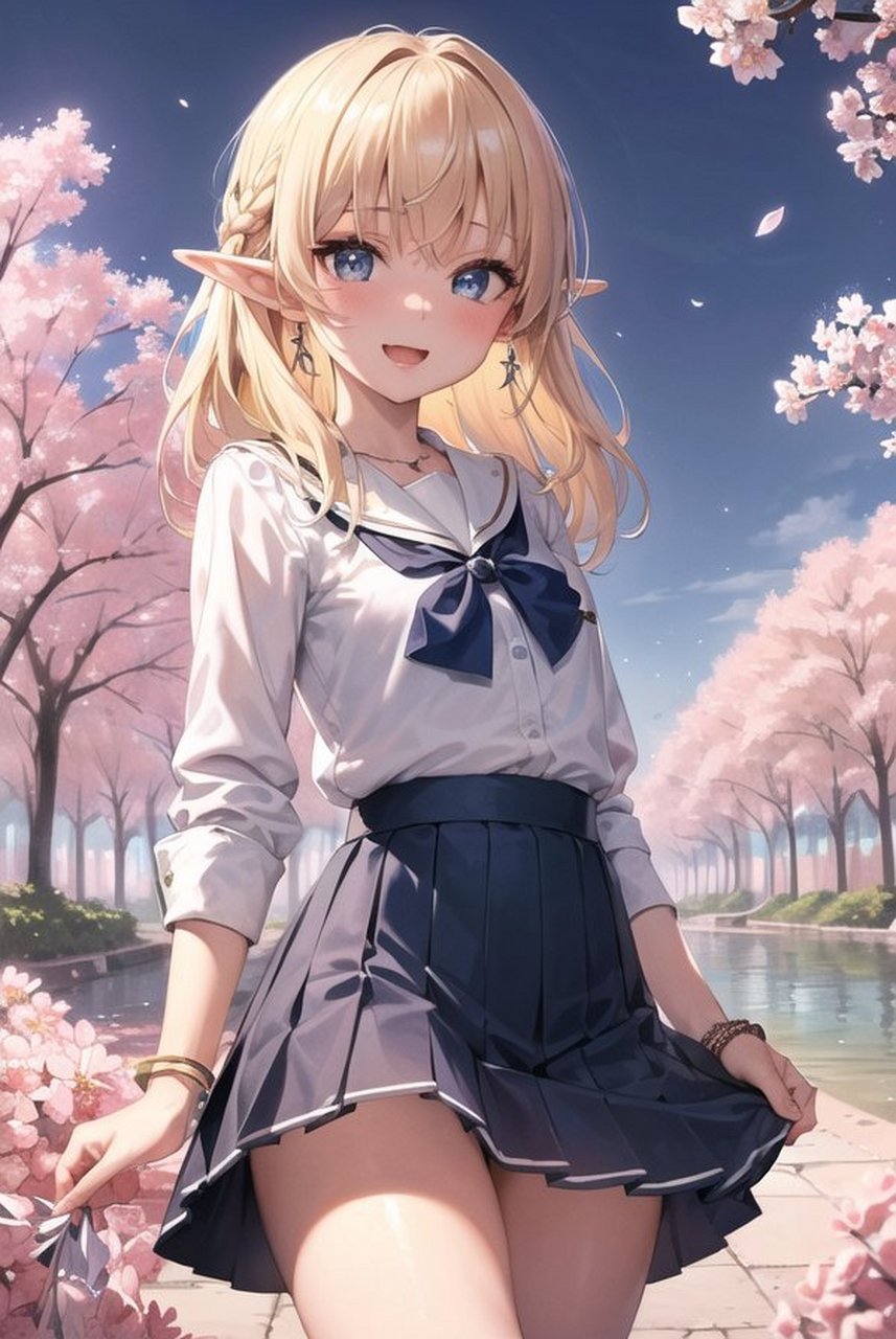 ai绘画# jk 兽耳 黄发[心]