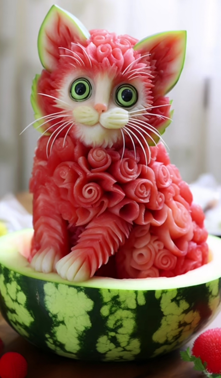 这样的水果雕刻让人惊呆!