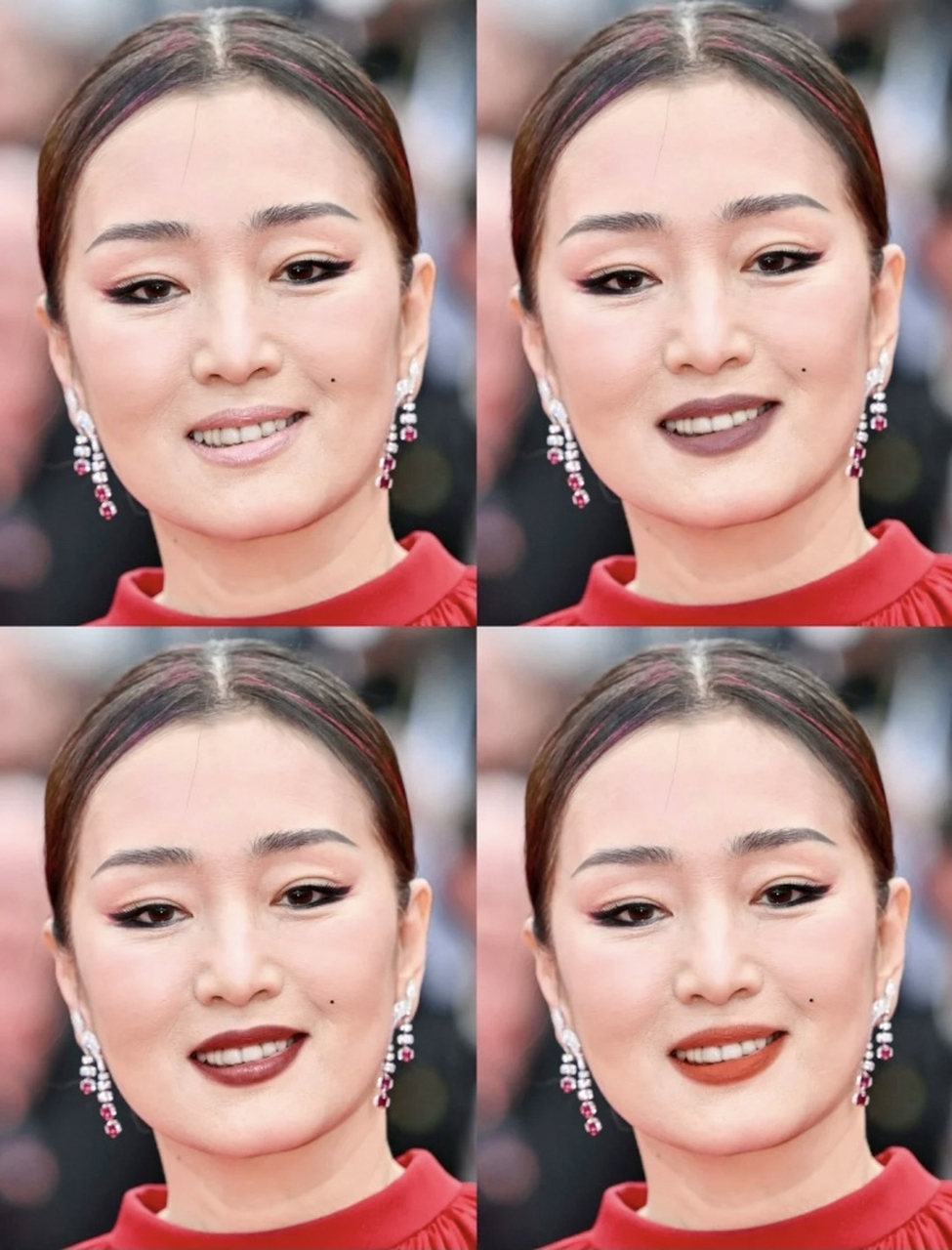 巩俐为什么老是裸唇?