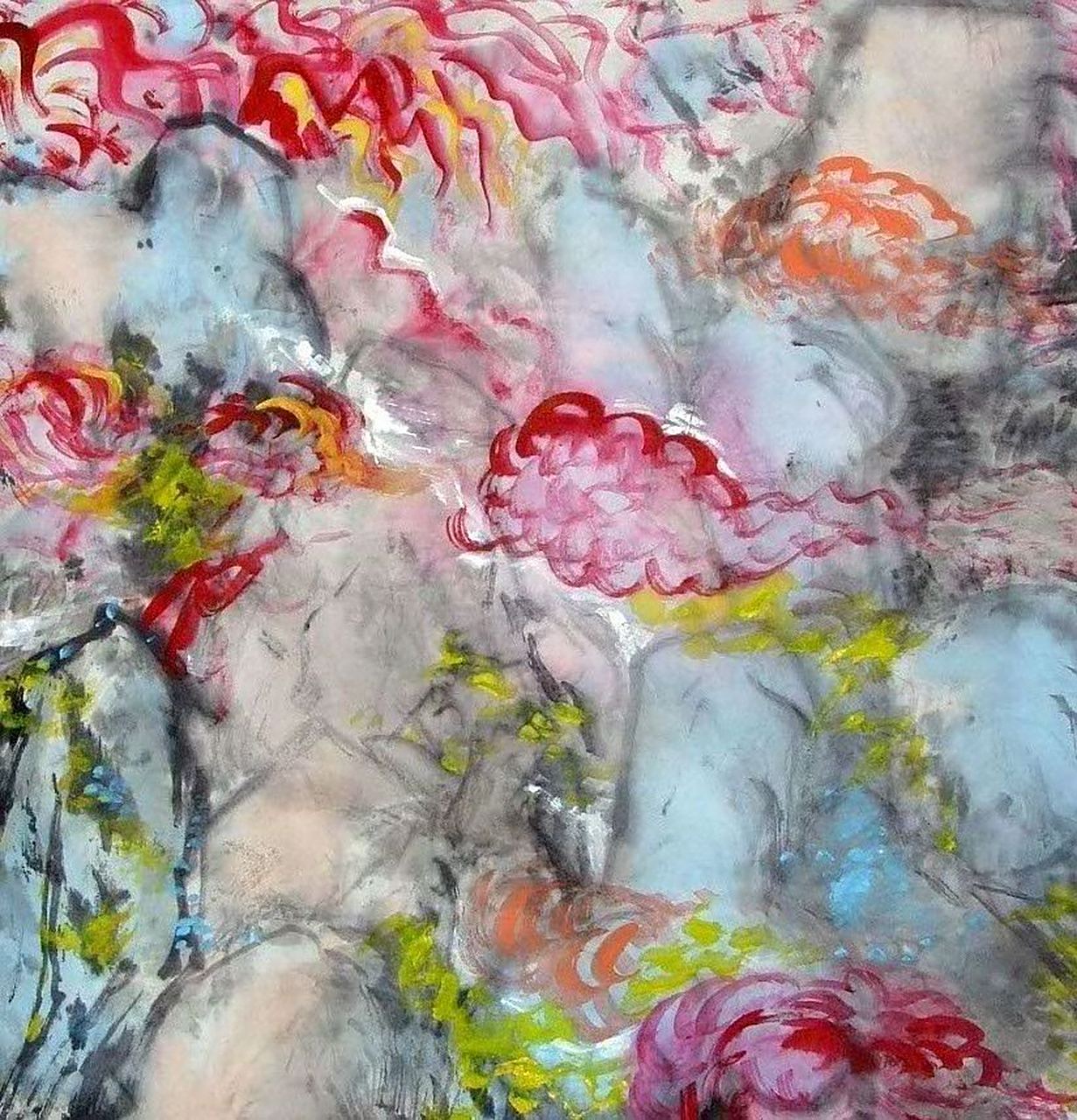 每日书画欣赏 刘培宏现代水墨画构成