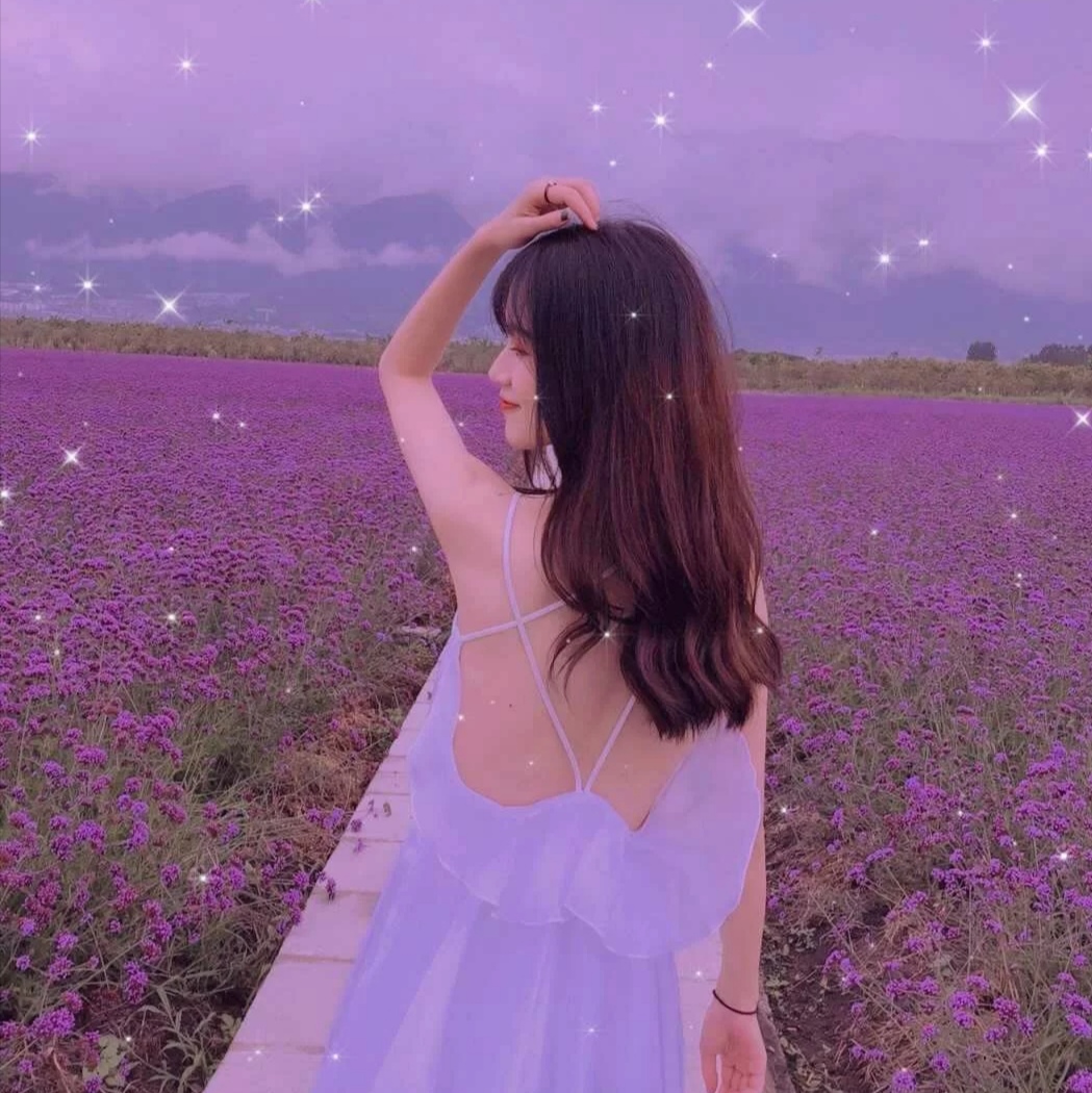 紫色滤镜自调女生高清头像