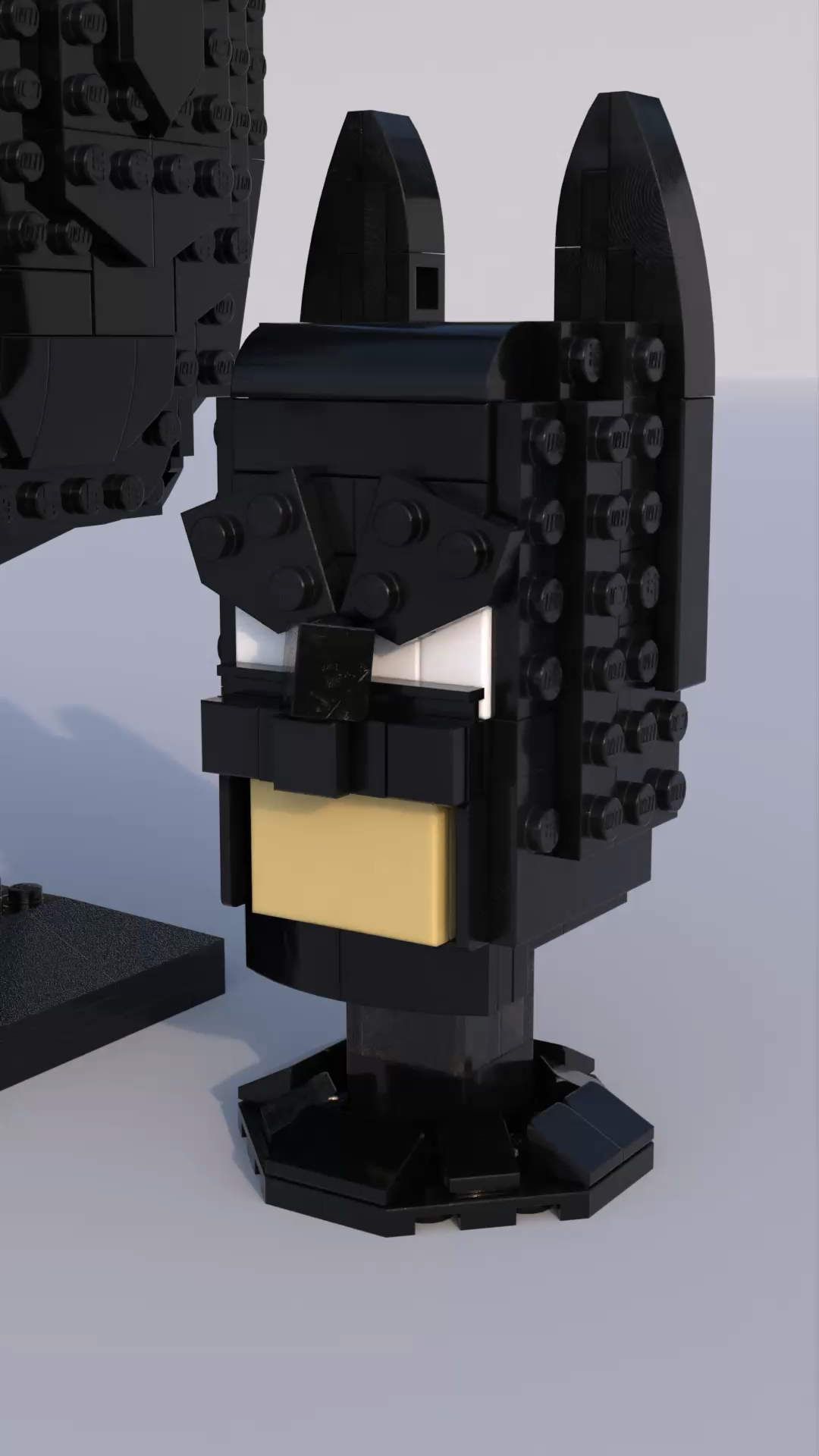 简易版的乐高蝙蝠侠头盔