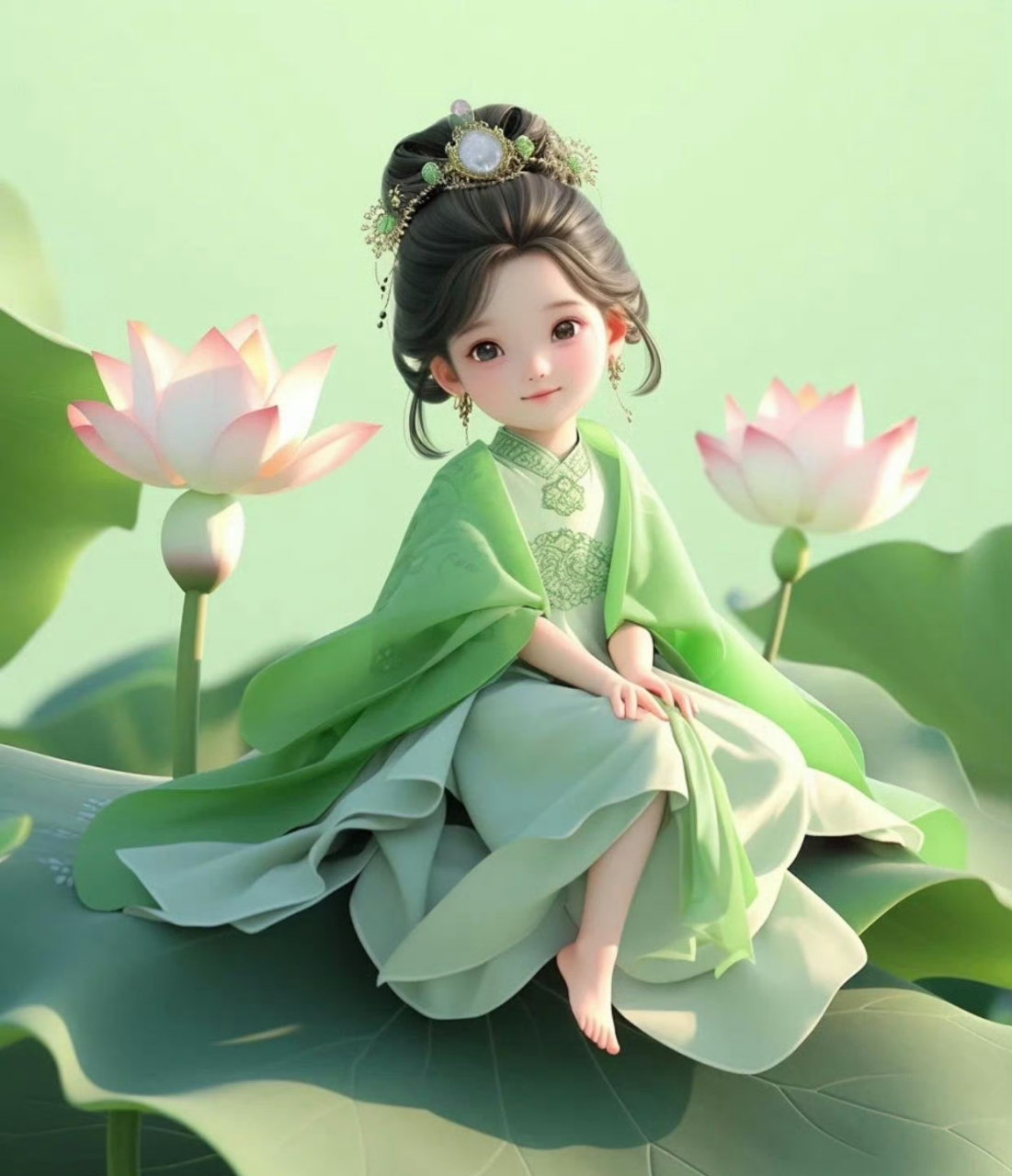 古风青莲小仙姑优雅头像,清秀小媛,恬淡自然.