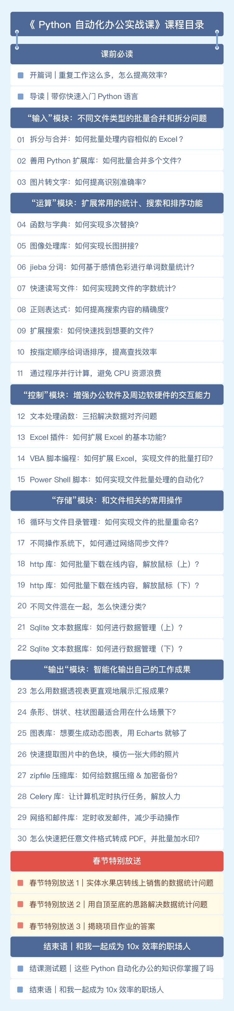 30 个 高效办公的Python 小程序，让重复工作自动化！