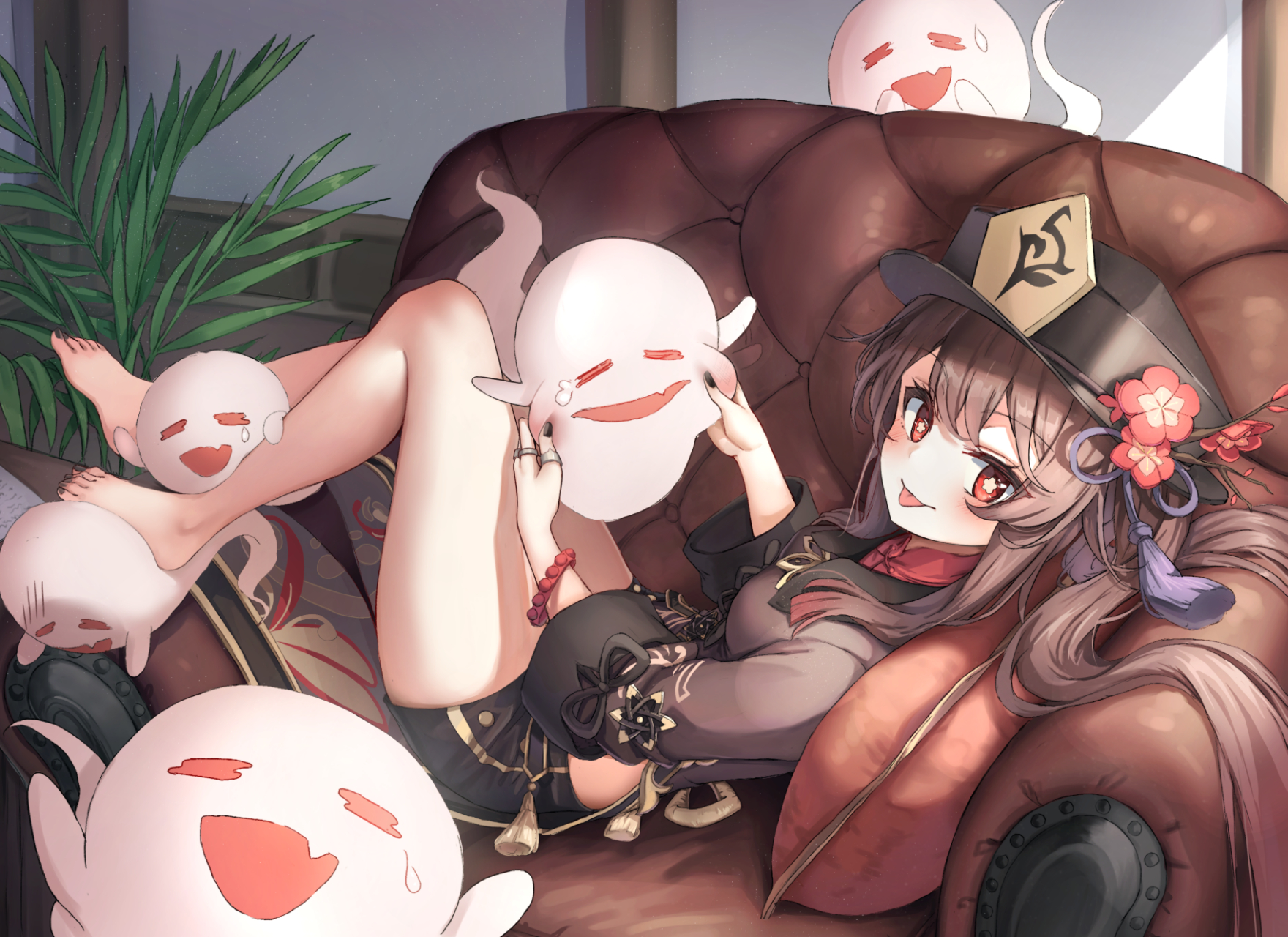 99桃之夭夭——胡桃(原神)#二次元#  画师:ちらん(chirang)