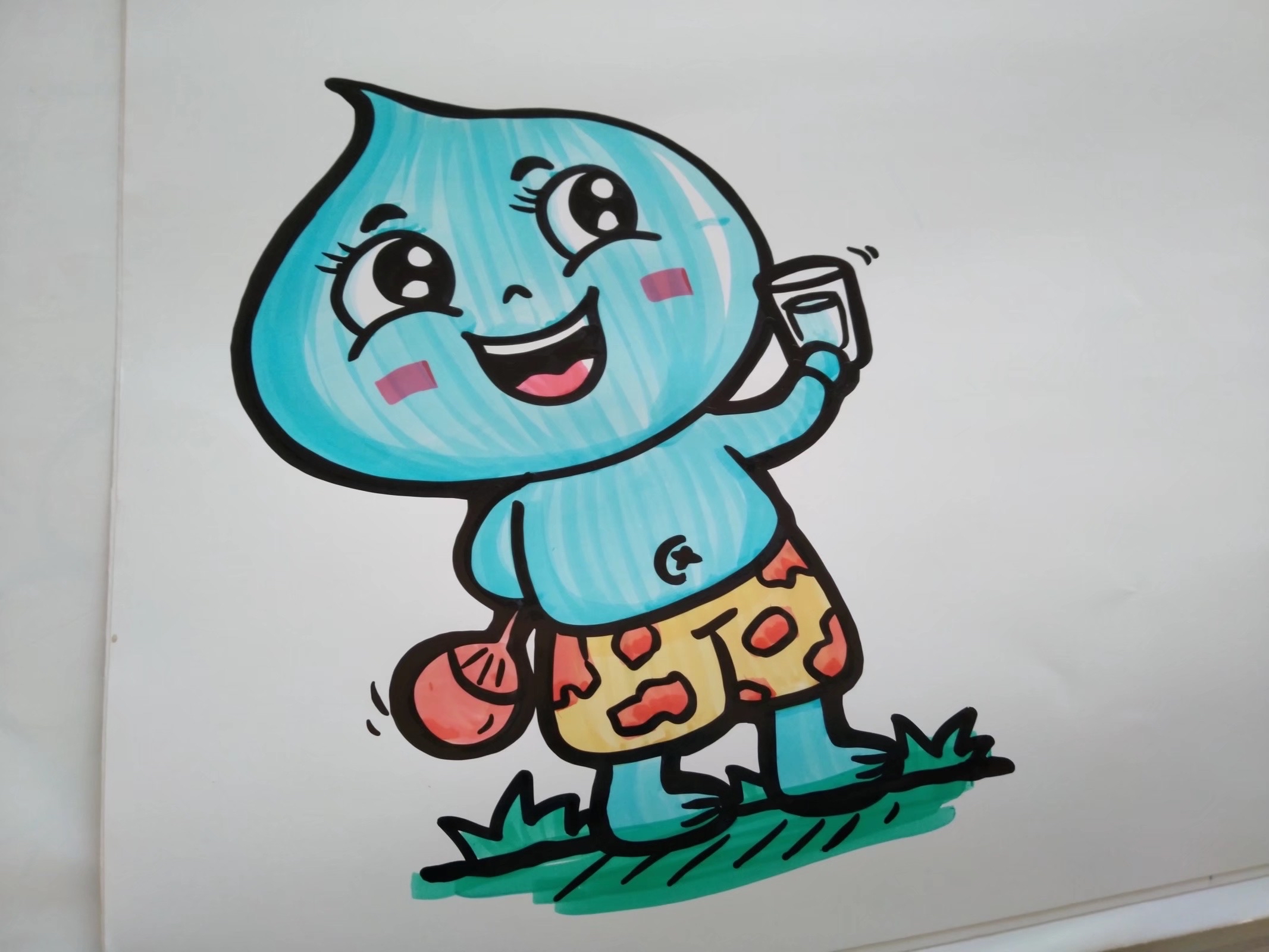 清凉一夏饮品促销手绘pop海报