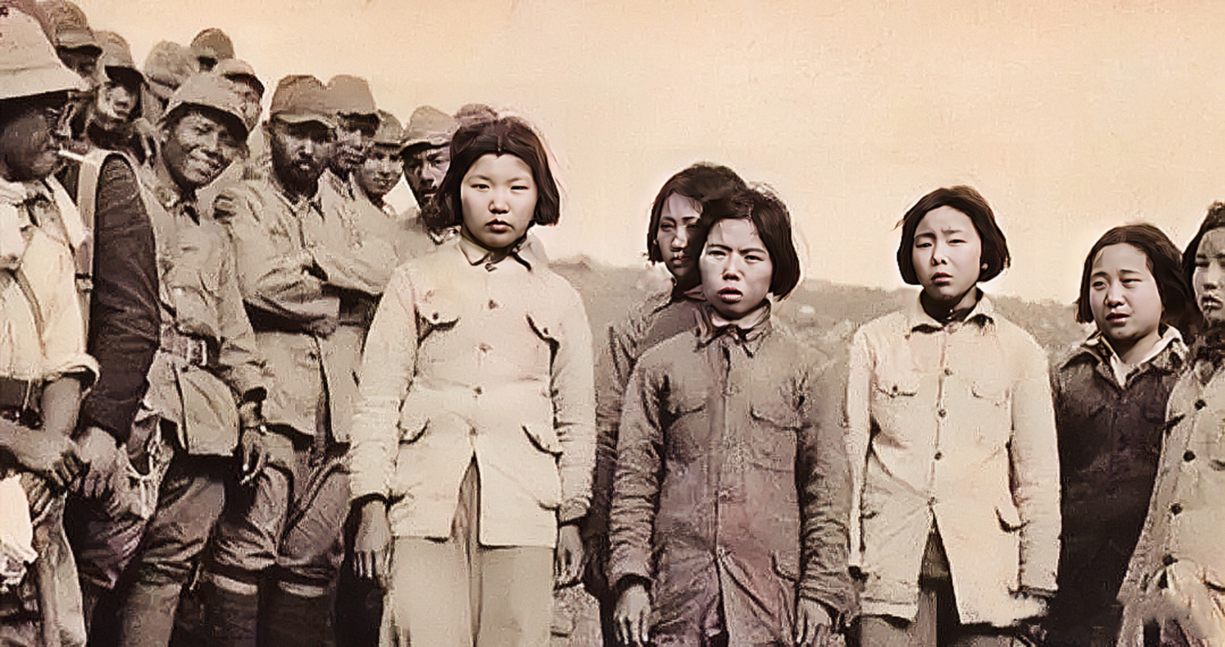 1940年,抗战期间,几名女战士不幸被日军俘虏.
