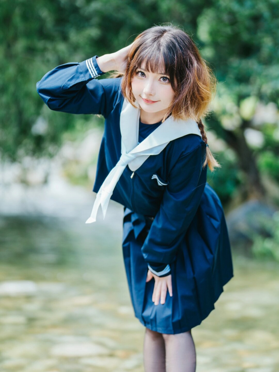 jk制服写真  在时光的镜头下,jk制服不仅是一种装扮,更是一种青春的