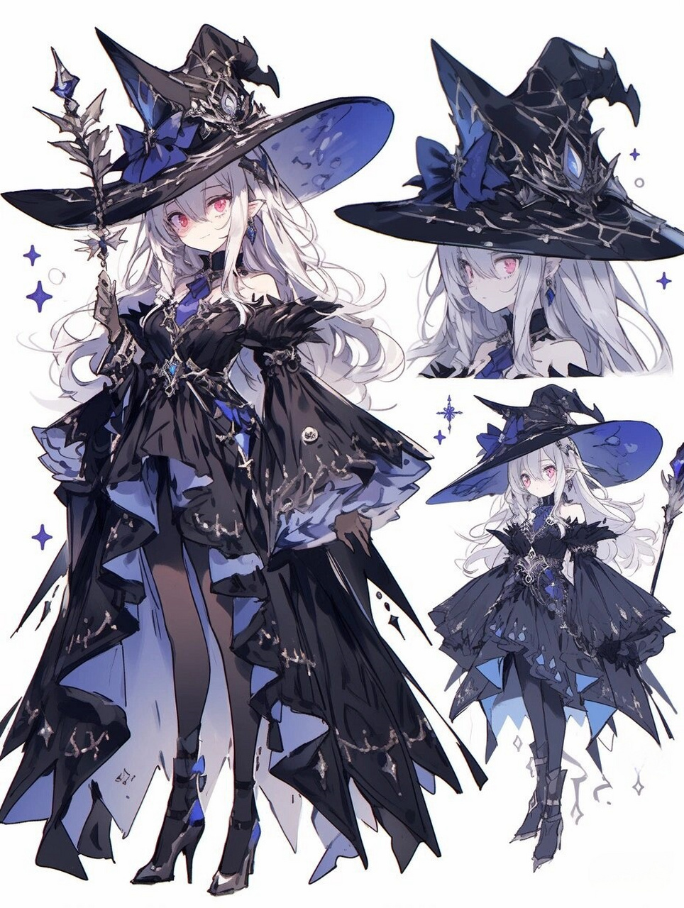 魔法系列:魔女ai角色设计  她翩翩起舞于数字的银河,眸中闪烁着智慧的