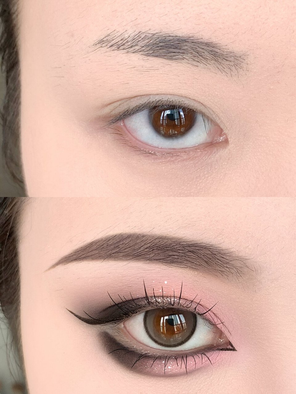 blackpink黑粉撞色女团眼妆  在尝试了一次黑粉撞色的妆容后,我深深