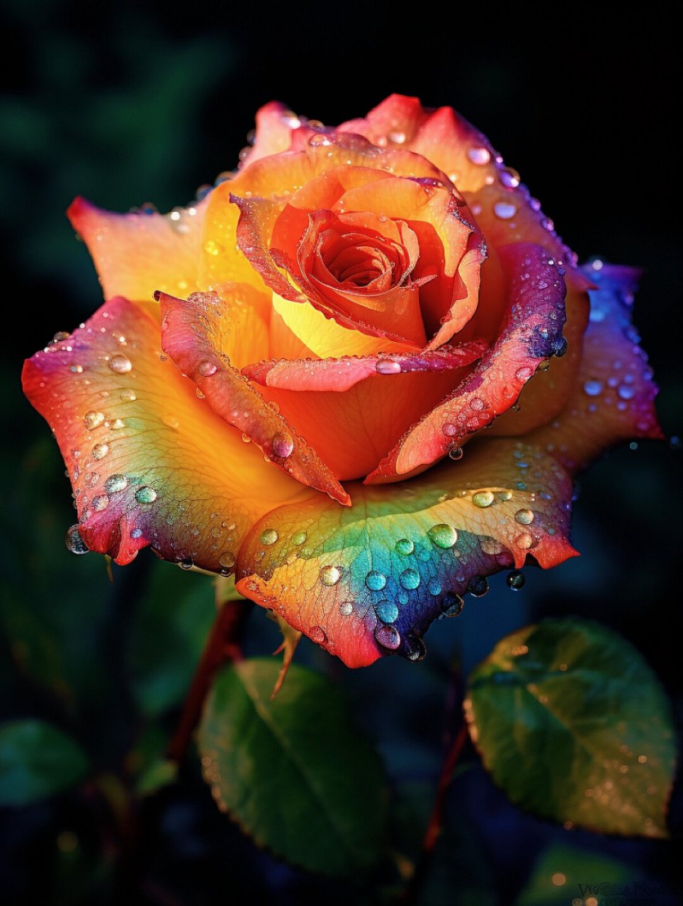 绘画素材绚丽多彩的玫瑰花  在画板上绽放的玫瑰花,每一瓣都承载着