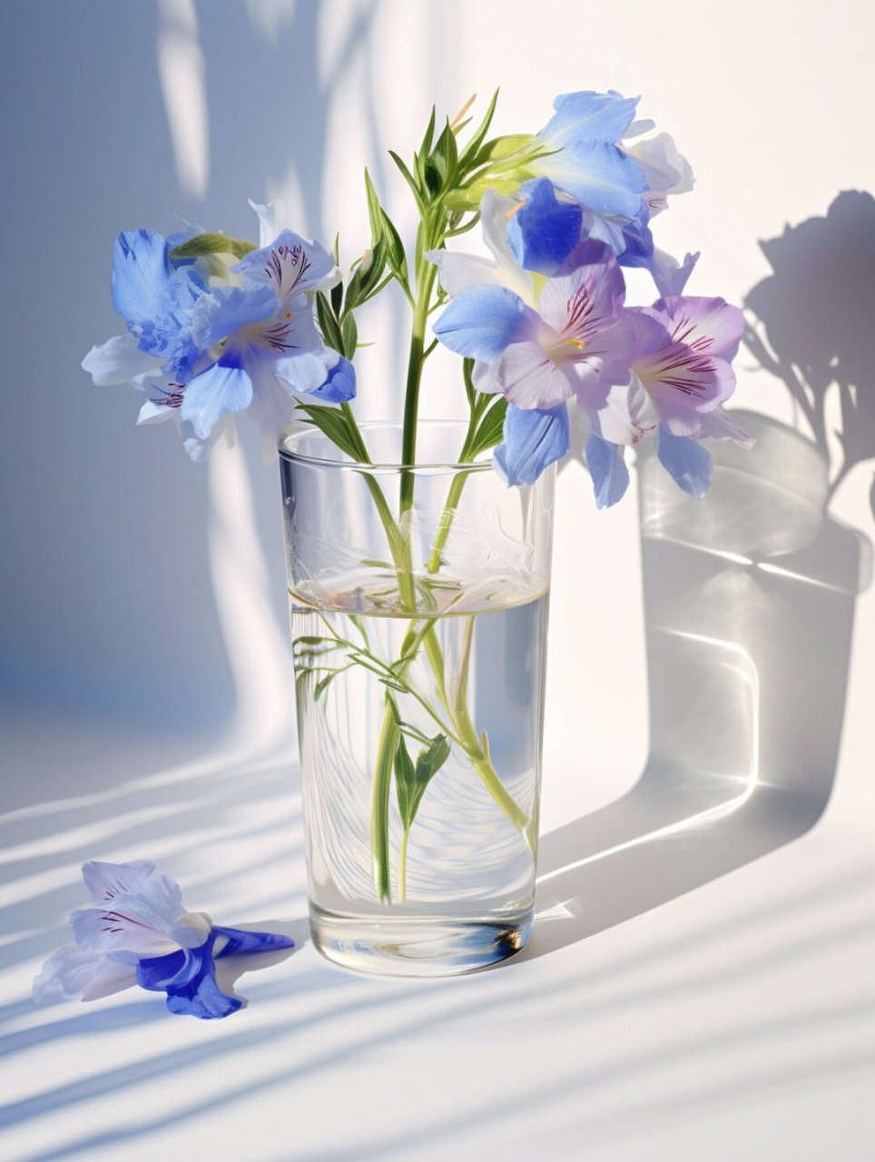 原创高清绘画素材～很治愈一组蓝色小苍兰  【原创高清绘画素材】一抹