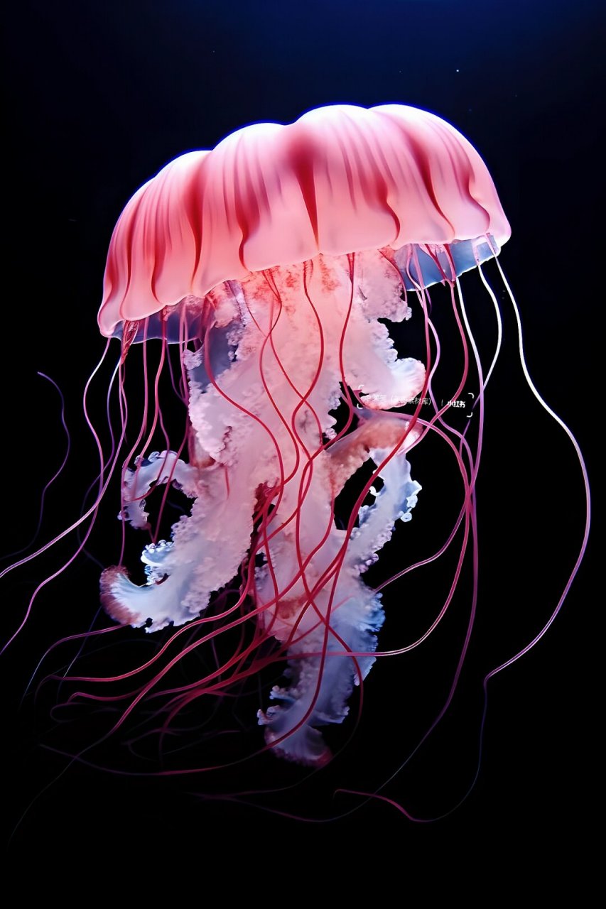 美图素材 粉色水母  每一个灵动的水母,都蕴含着一股向上的生命力,其