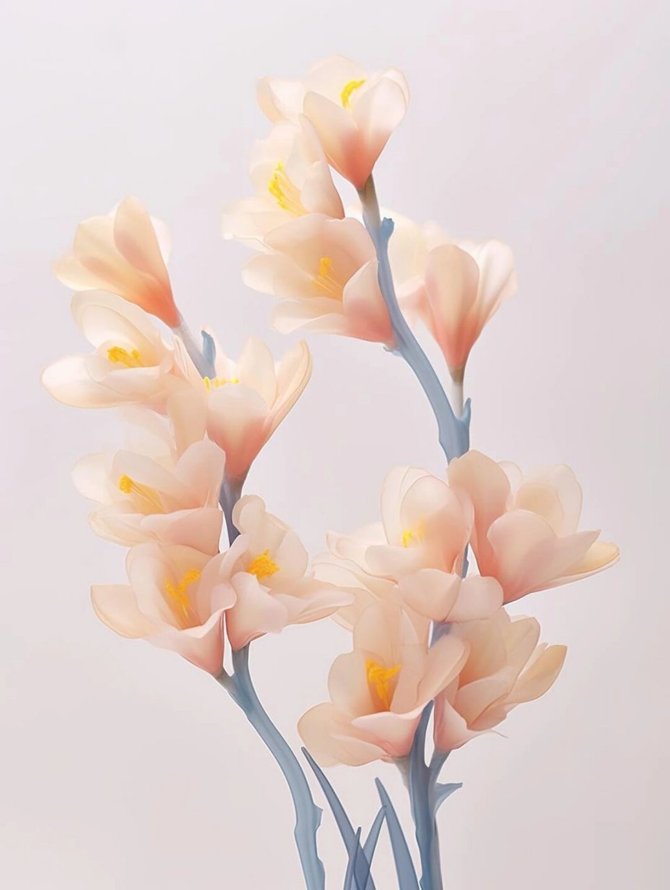 原创高清绘画素材～蜜桃色的香雪兰组图  【蜜桃色的香雪兰组图】一抹