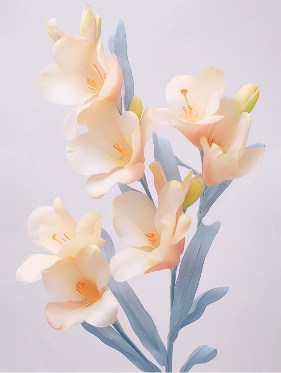 原创高清绘画素材～蜜桃色的香雪兰组图  【蜜桃色的香雪兰组图】一抹