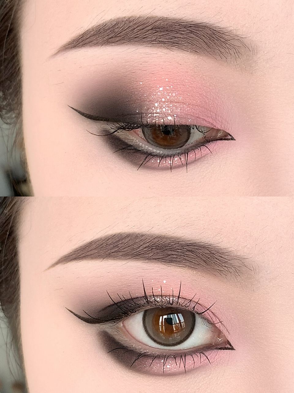 blackpink黑粉撞色女团眼妆  在尝试了一次黑粉撞色的妆容后,我深深