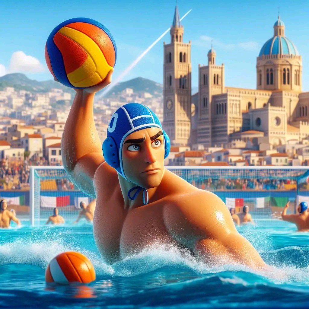 动漫风格|迪士尼的水球世界:q版卡通水球运动员可爱极了