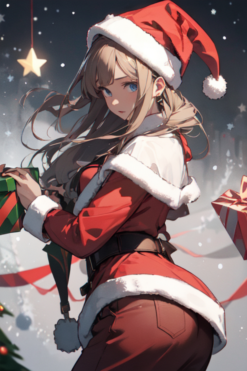 圣诞主题二次元美女