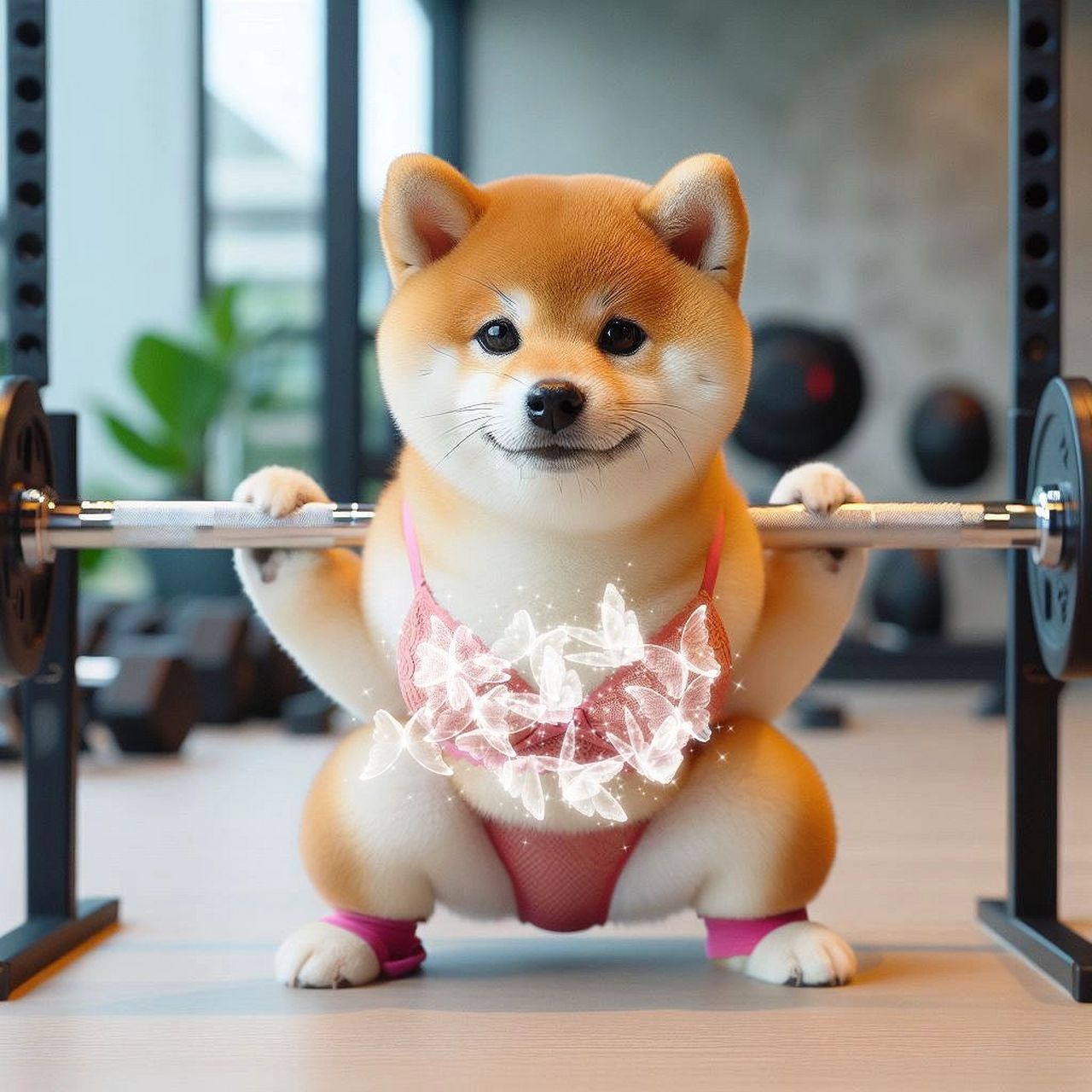 爱健身的小狗狗[嘻嘻][嘻嘻]