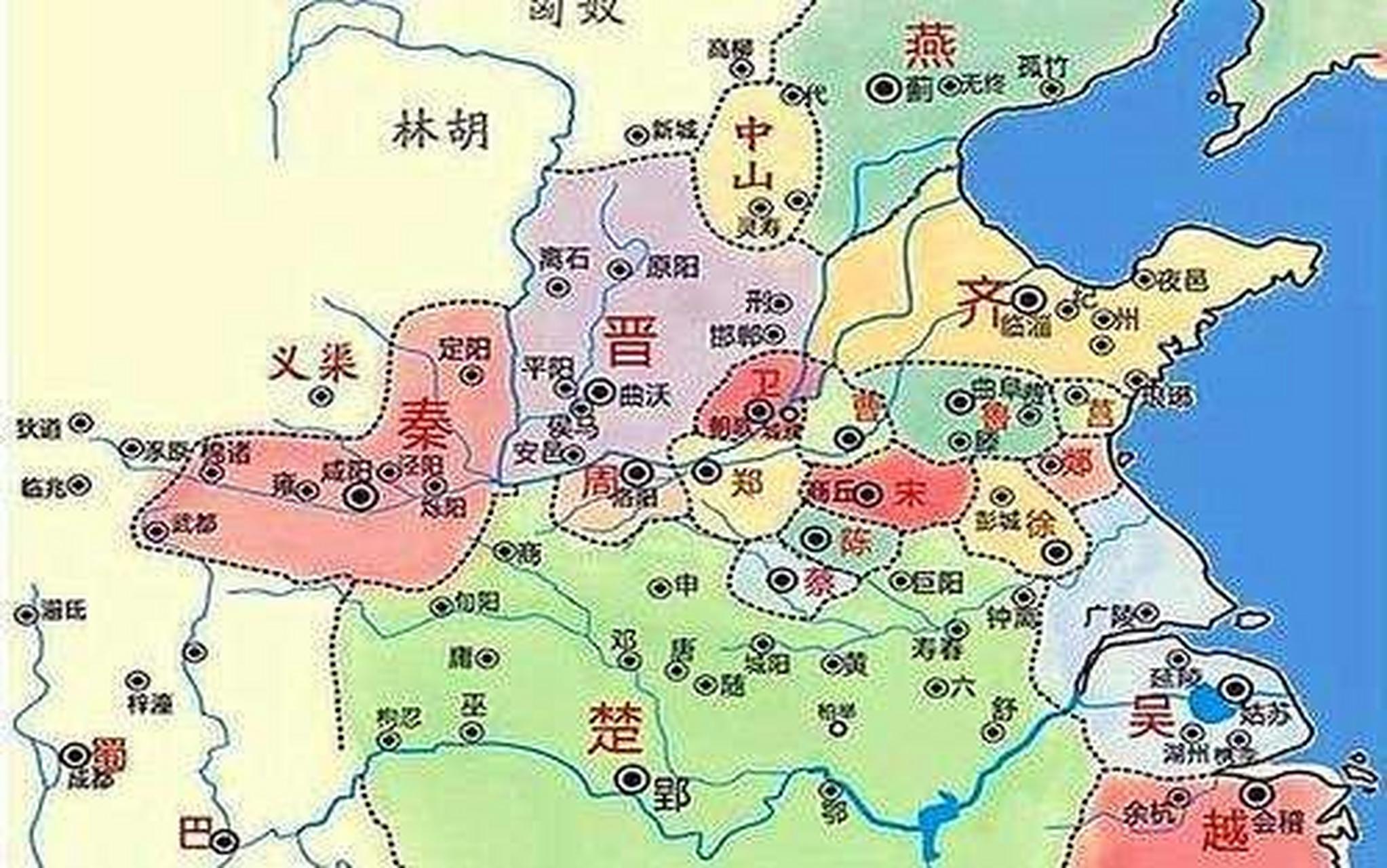 齐桓公时期的地图图片