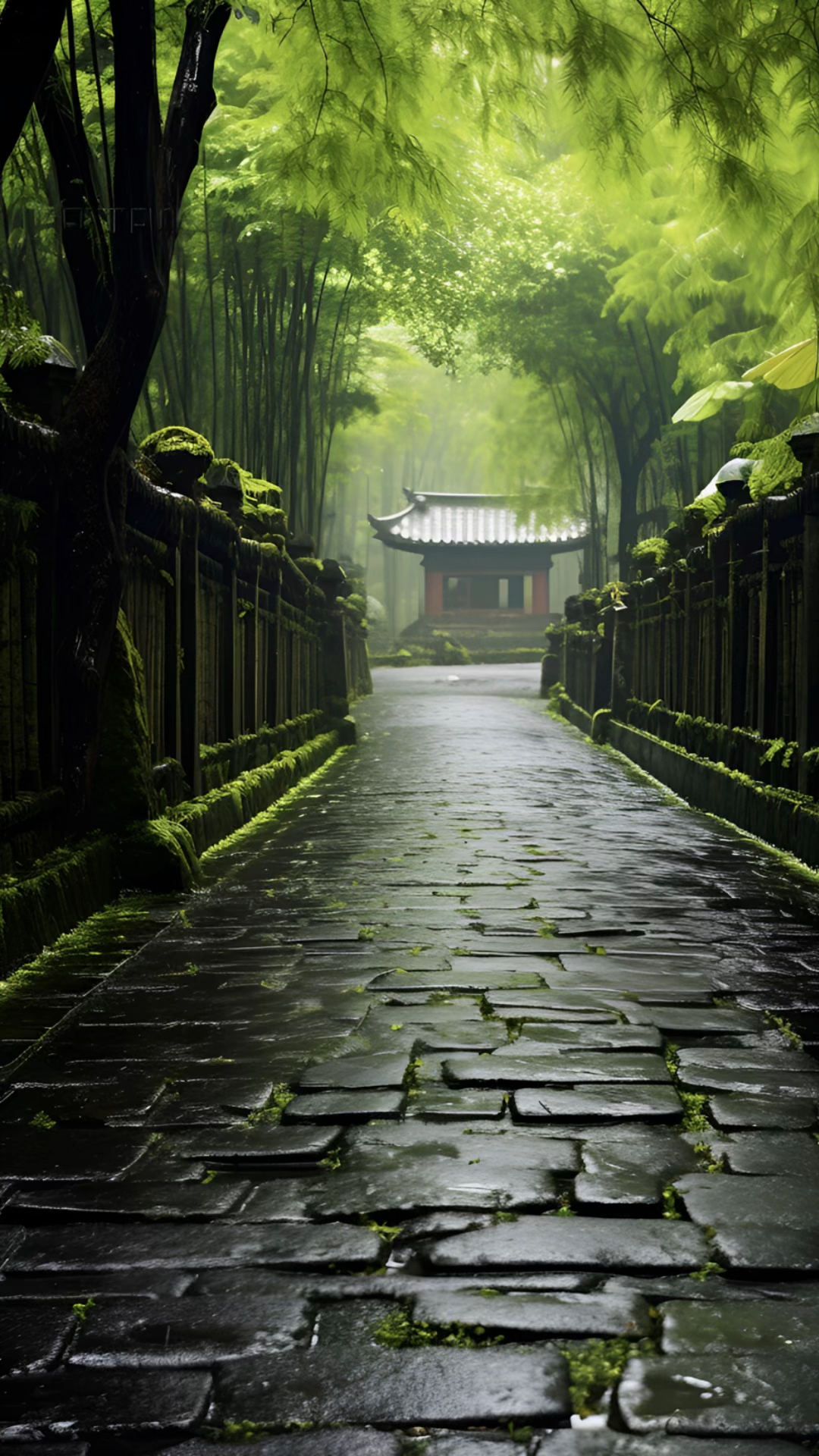 青石板路上的故事:雨后那一抹绿意与诗意!