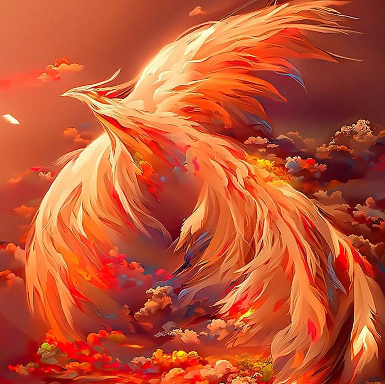 在火的烈焰中,它不畏痛苦,义无反顾地追求永生.