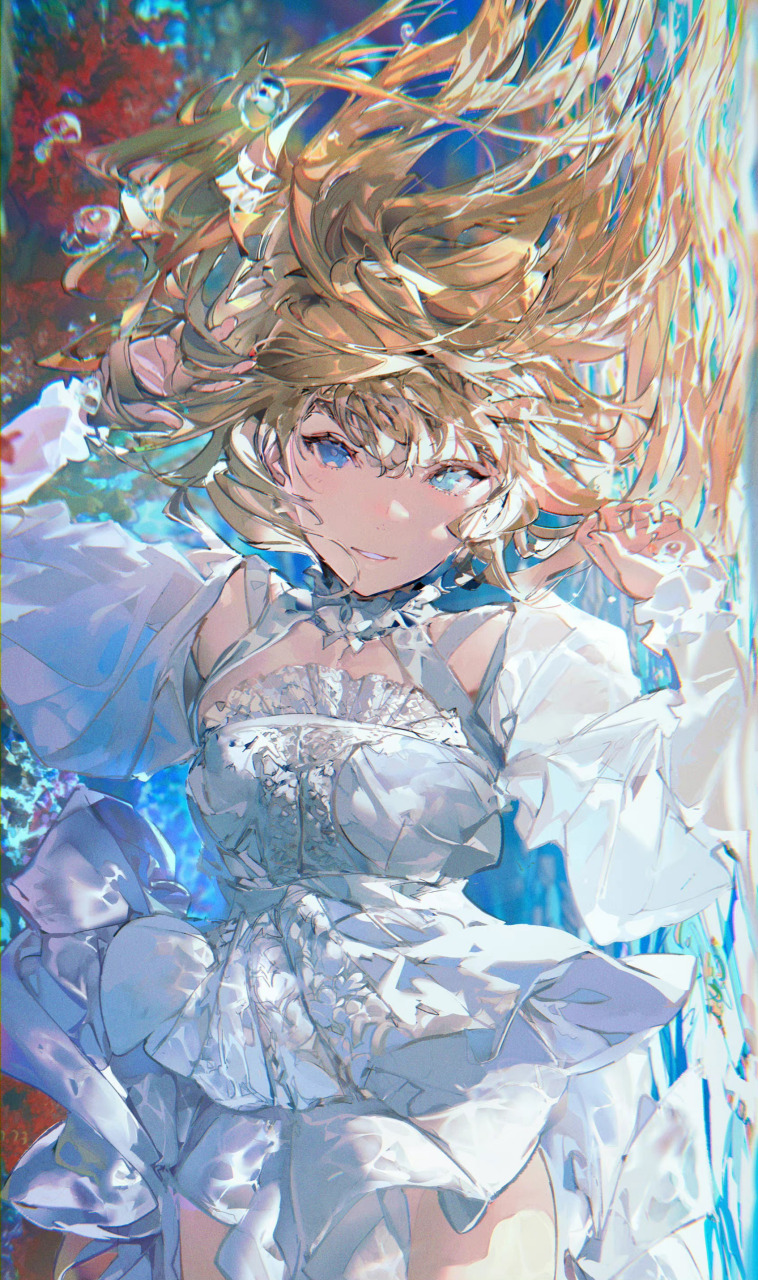 插画师タイキ(twi:taiki99)的细腻唯美的少女人物,有着碎片化的画面美