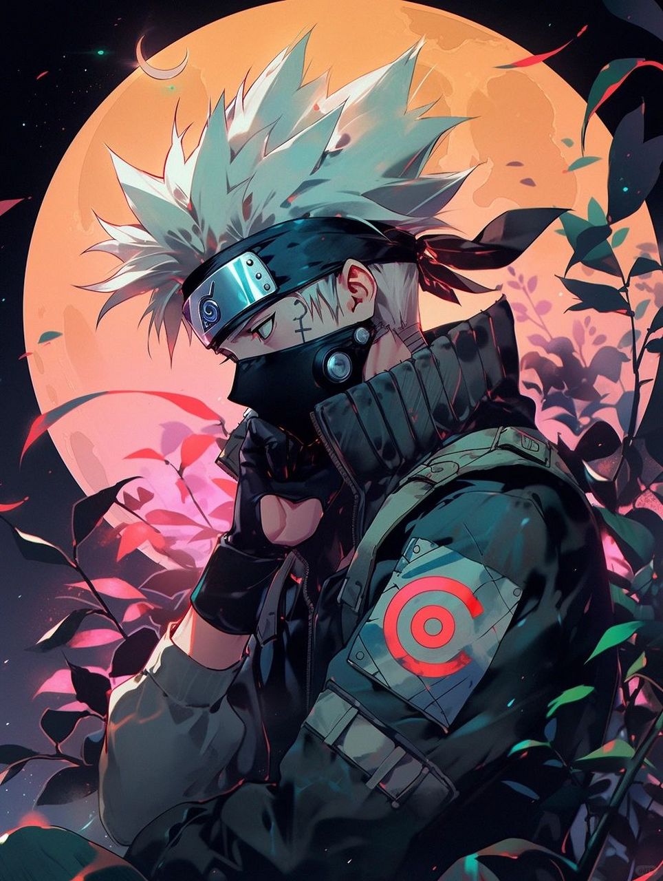 卡卡西老师在《火影忍者》里可是个超级大帅哥,一头银白色的头发,配