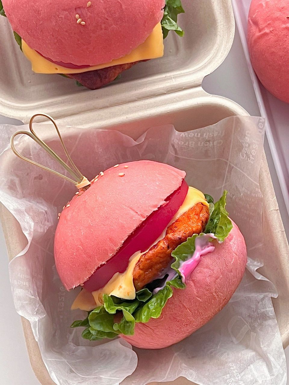 今日芭比粉少女心满满真的很米 今天分享少女心满满的粉色汉堡胚, 用