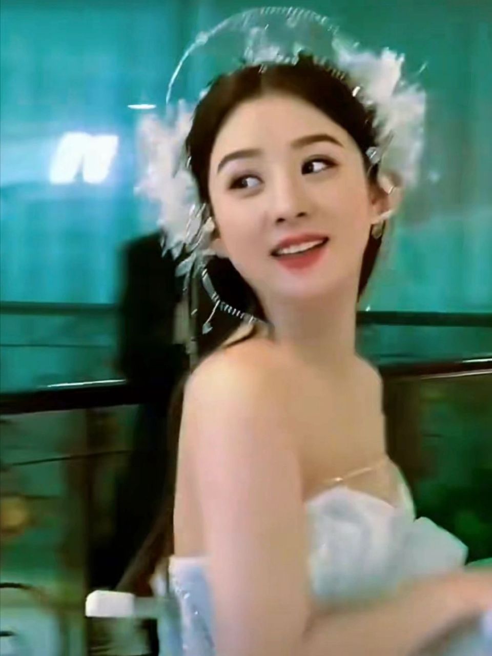 第一次见赵丽颖这个造型 wb上刷到的 第一眼有点当年七仙女造型的