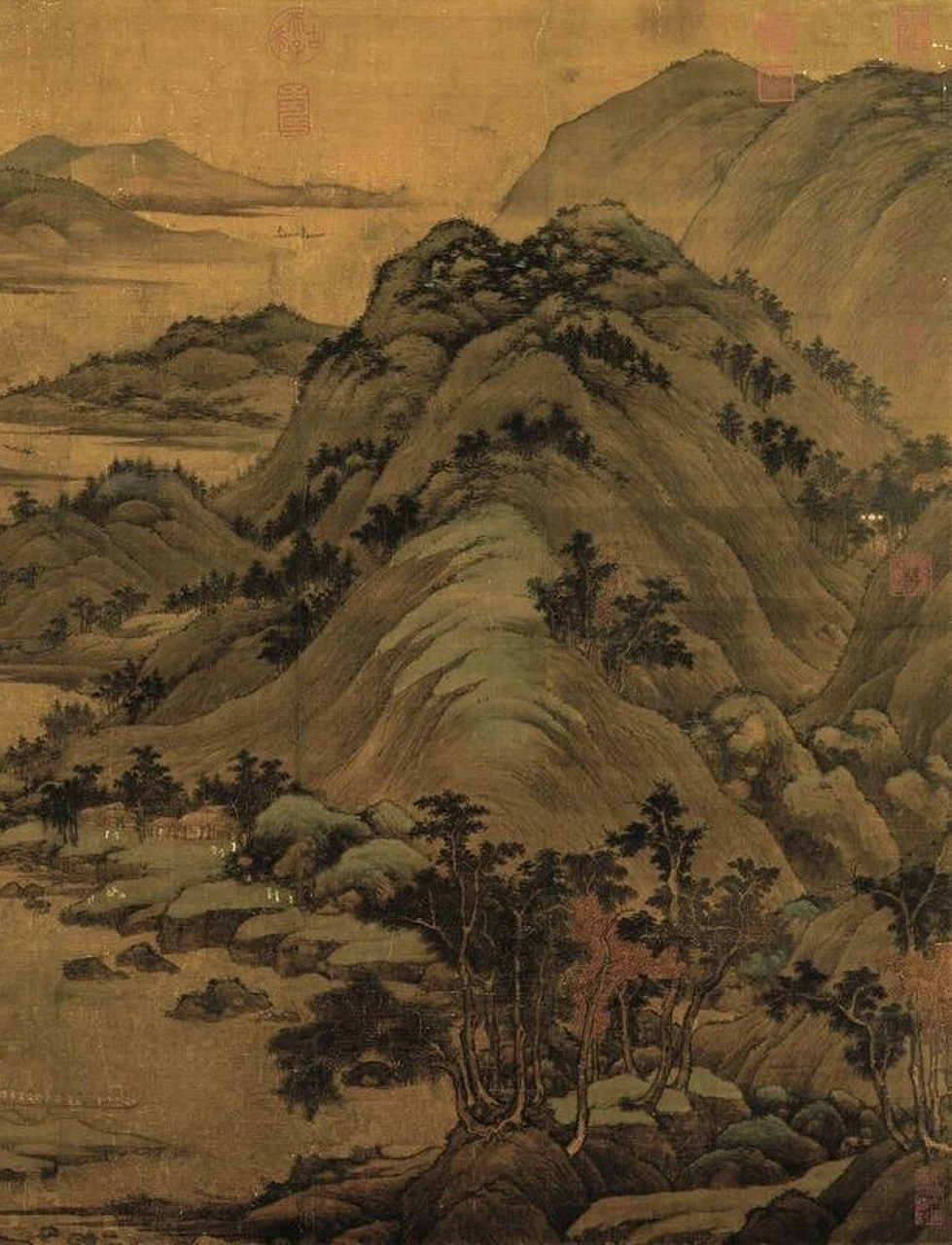 每天一幅名画  名称:《龙宿郊民图》 作者:董源(五代) 尺寸:纵156厘米