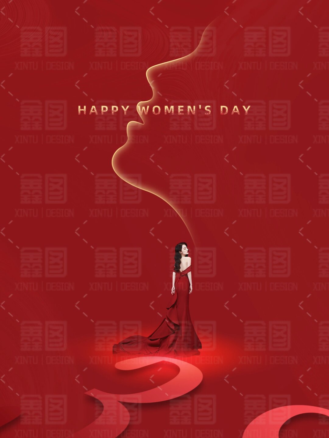 38女神节朋友圈海报设计
