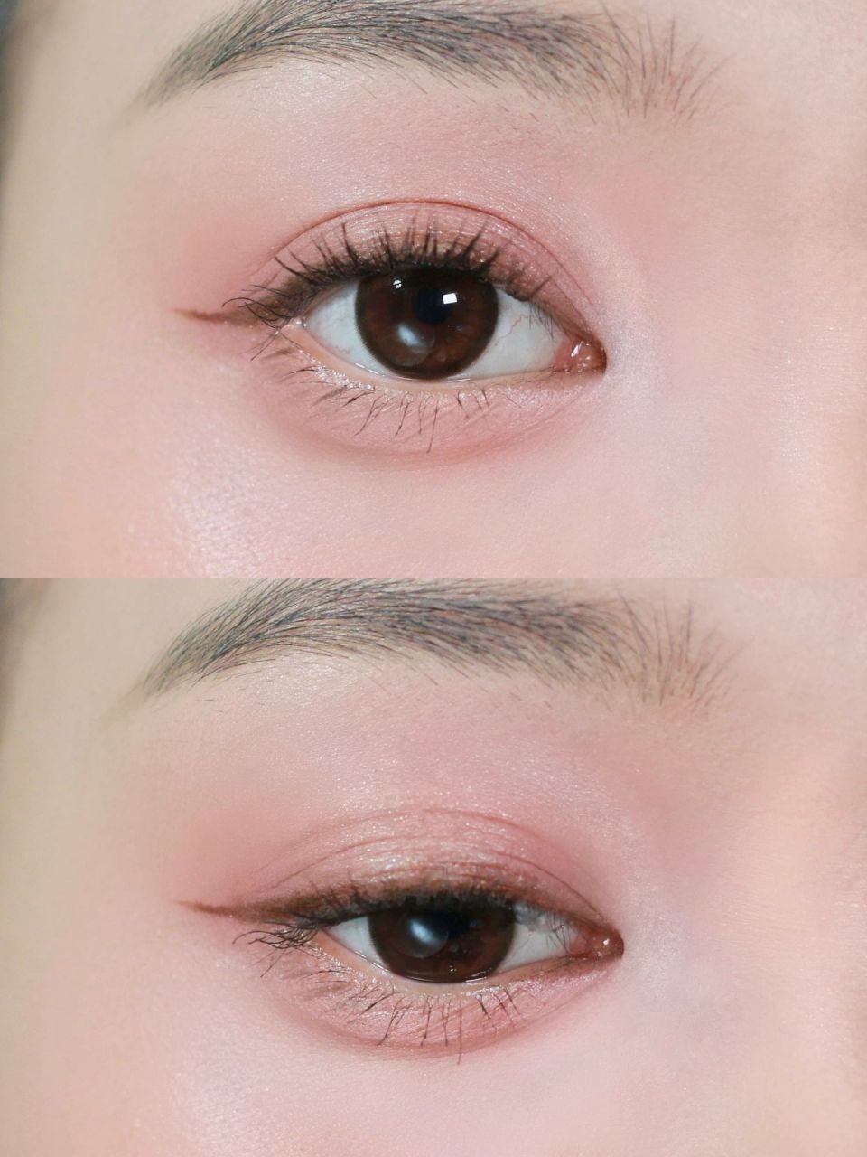 清透白开水 白里透红的妆效  伪素颜眼妆 画的一个比较淡的眼妆啦