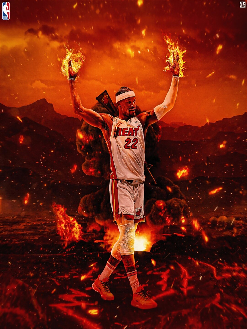 一组nba热火队球星海报分享  从詹姆斯的霸气扣篮到库里精准的三分射