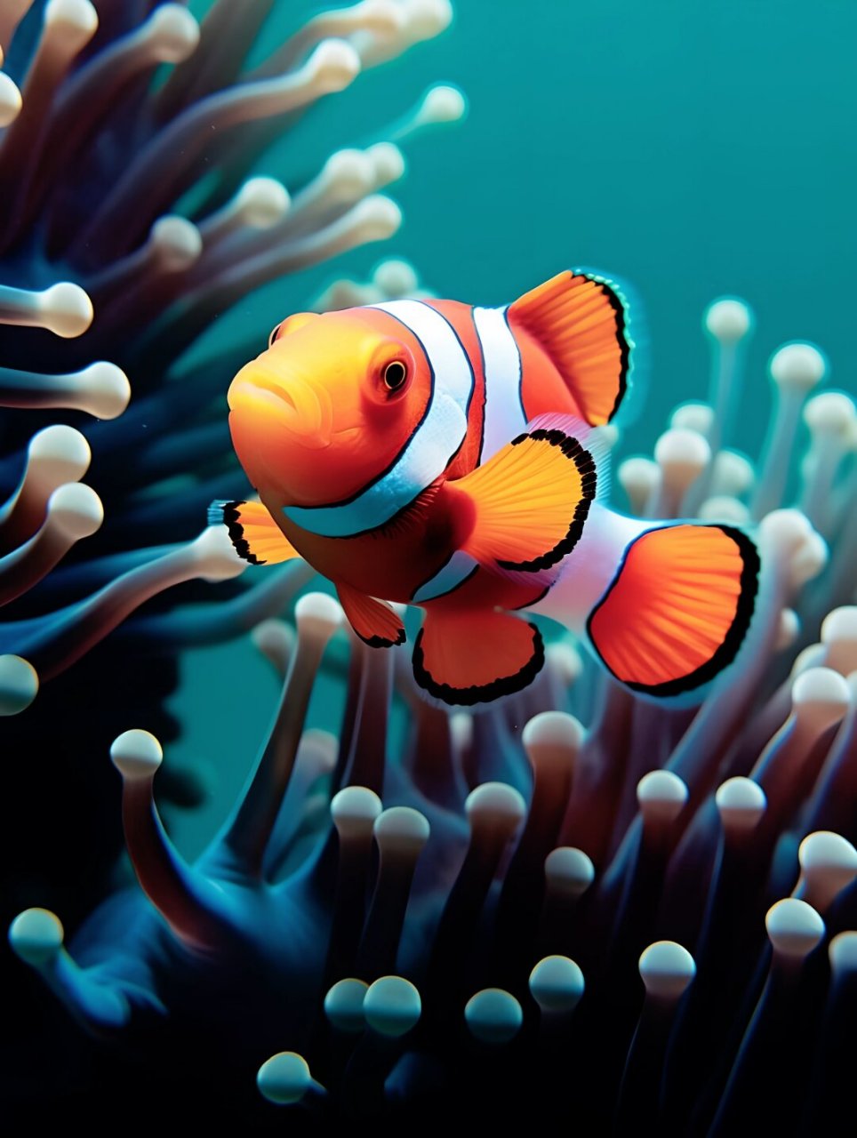 绘画素材 小丑鱼与海葵  详细地捕捉了小丑鱼和海葵的生物特征和生态