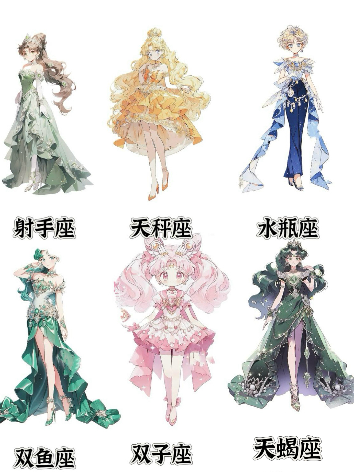 可以发现 12星座少女动漫形象12星座动漫少女图片画12十二星座公主