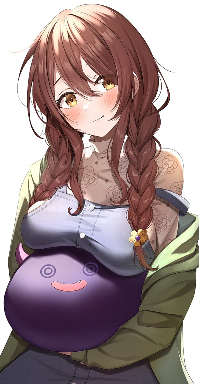 小姐姐怀中的史莱姆,遭受到异常的暴击伤害[不要啊] 画师:がわわわ