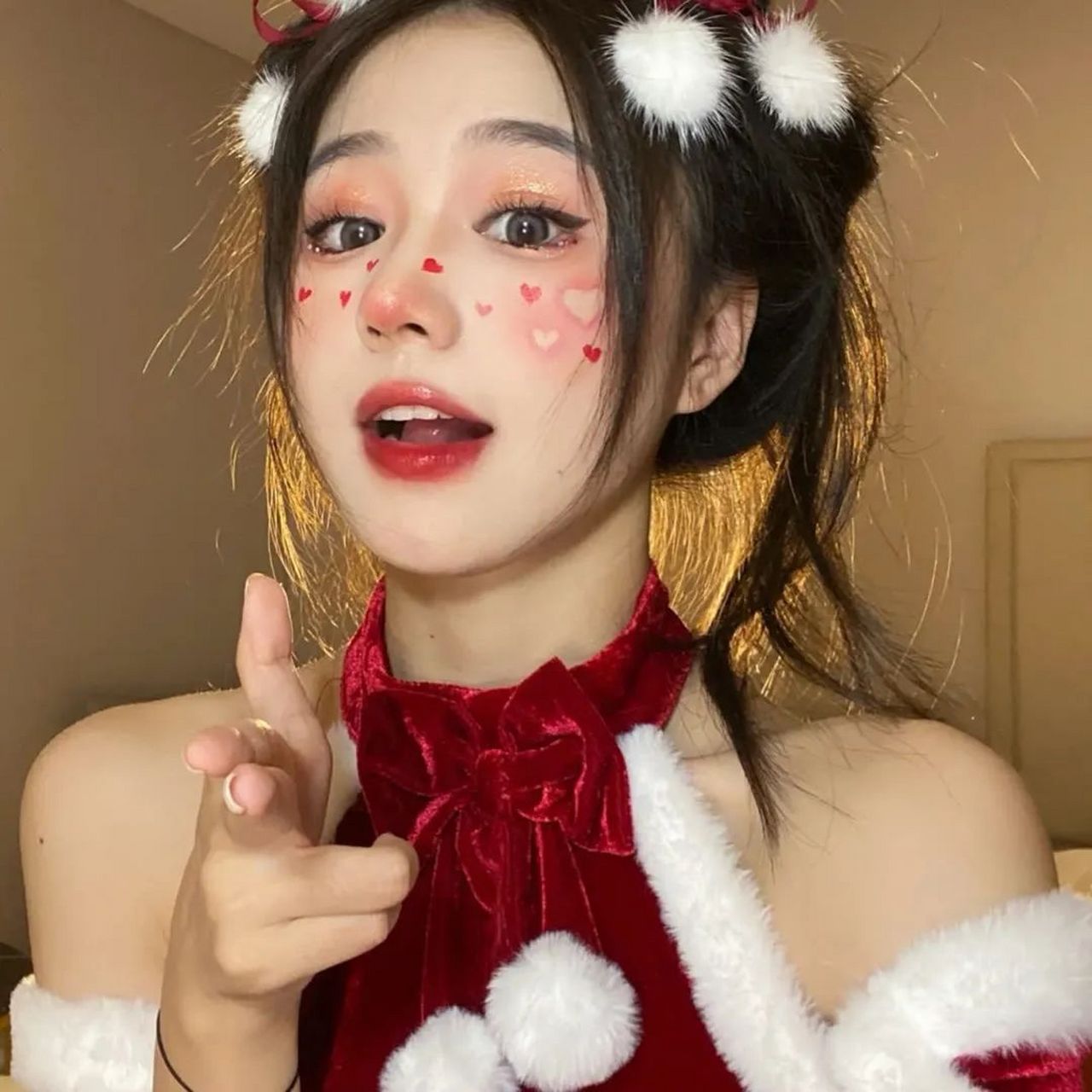 圣诞头像|美到无法呼吸的圣诞女生头像  #头像# #圣诞节