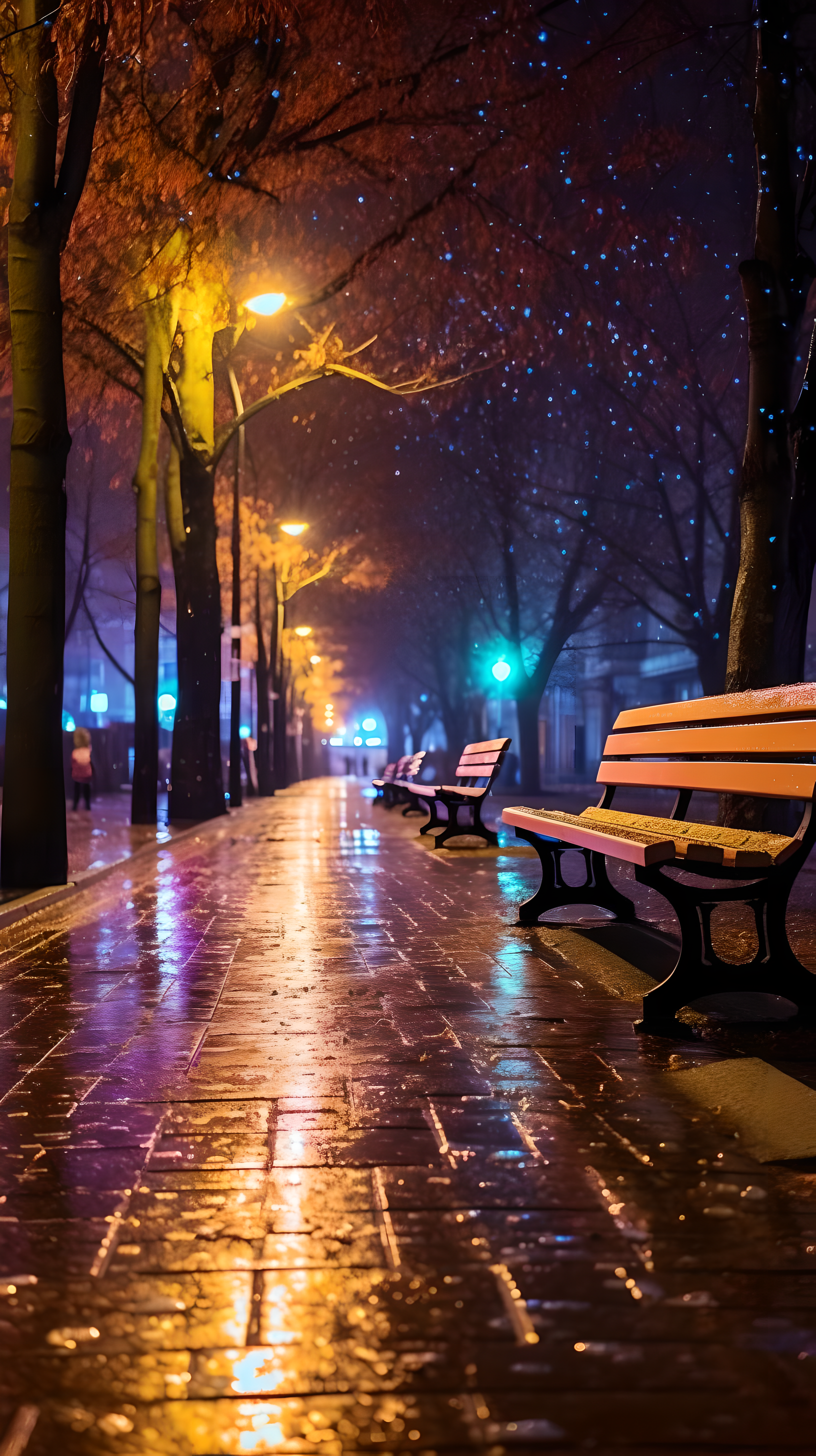 城市下雪夜景图片大全图片