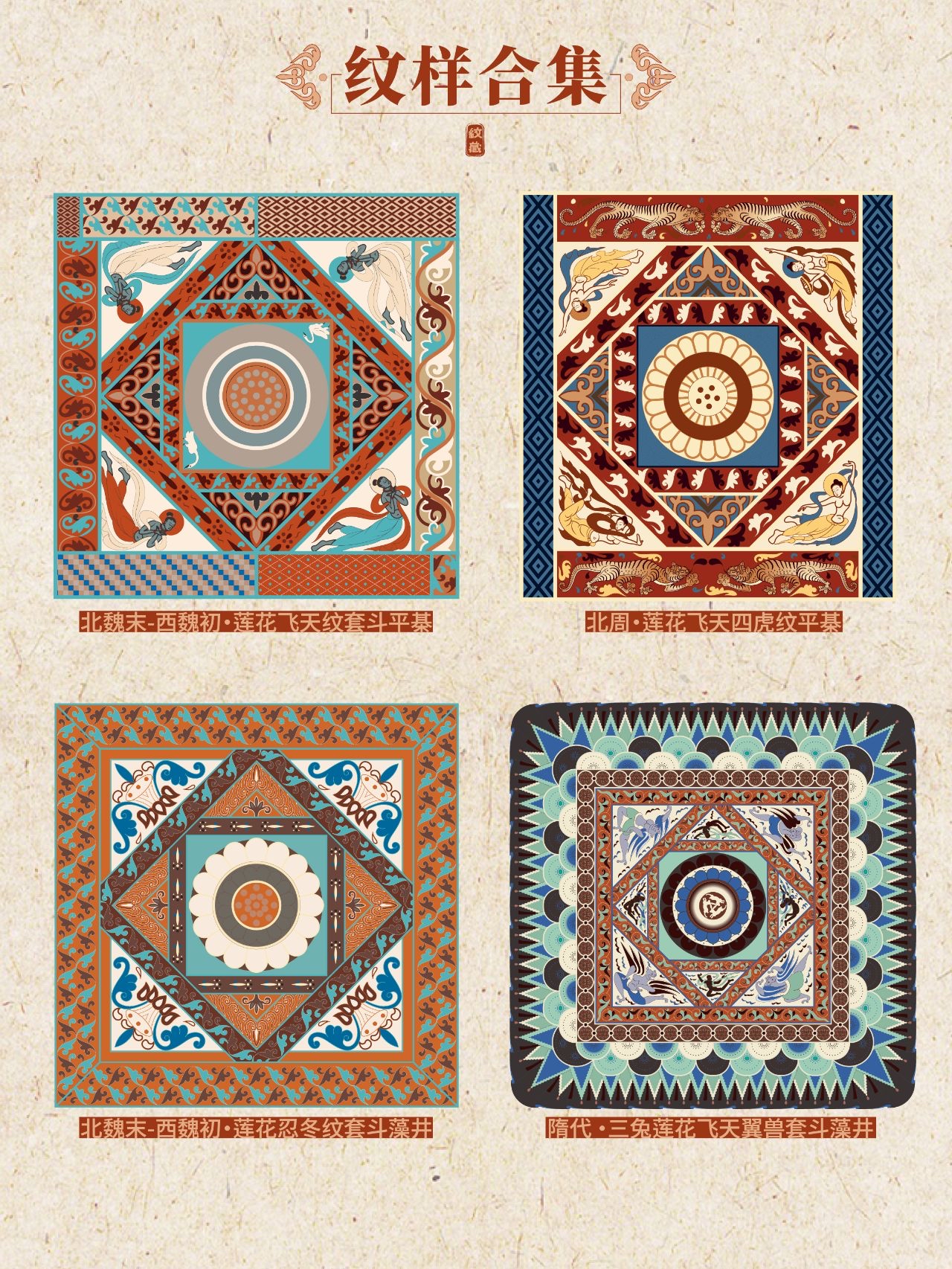 一图看懂中国传统纹样·忍冬纹 忍冬纹是外来植物纹样经过本土化的演